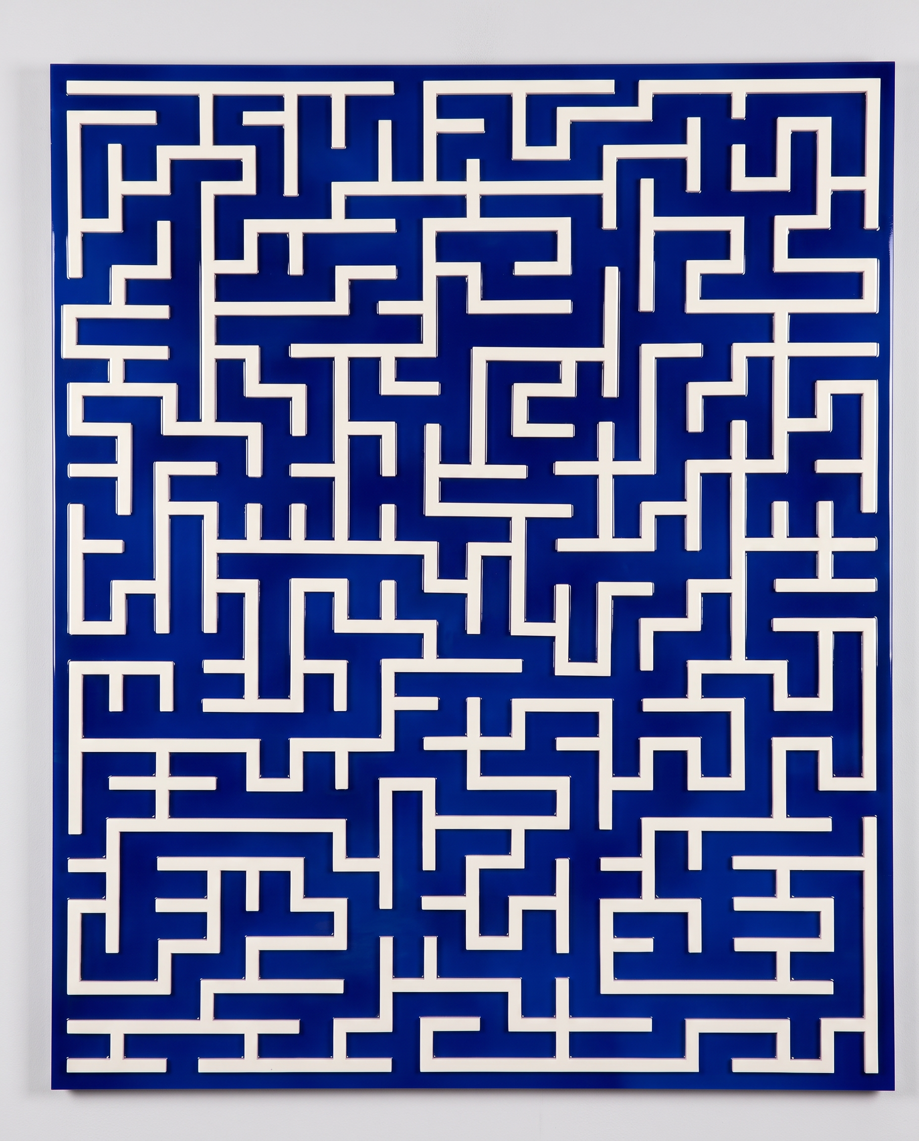 Harmony Maze Wall Art - Bold Navy Blue