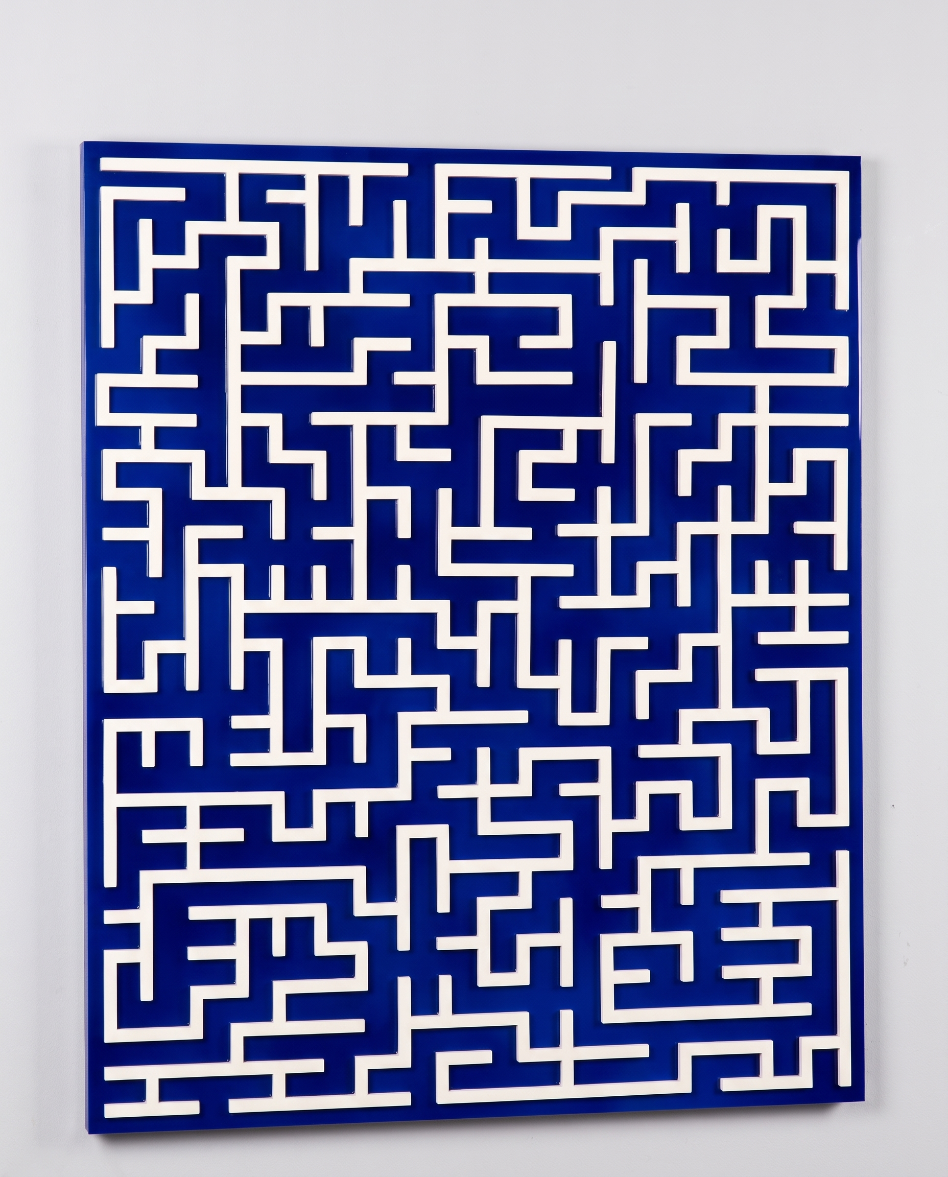 Harmony Maze Wall Art - Bold Navy Blue