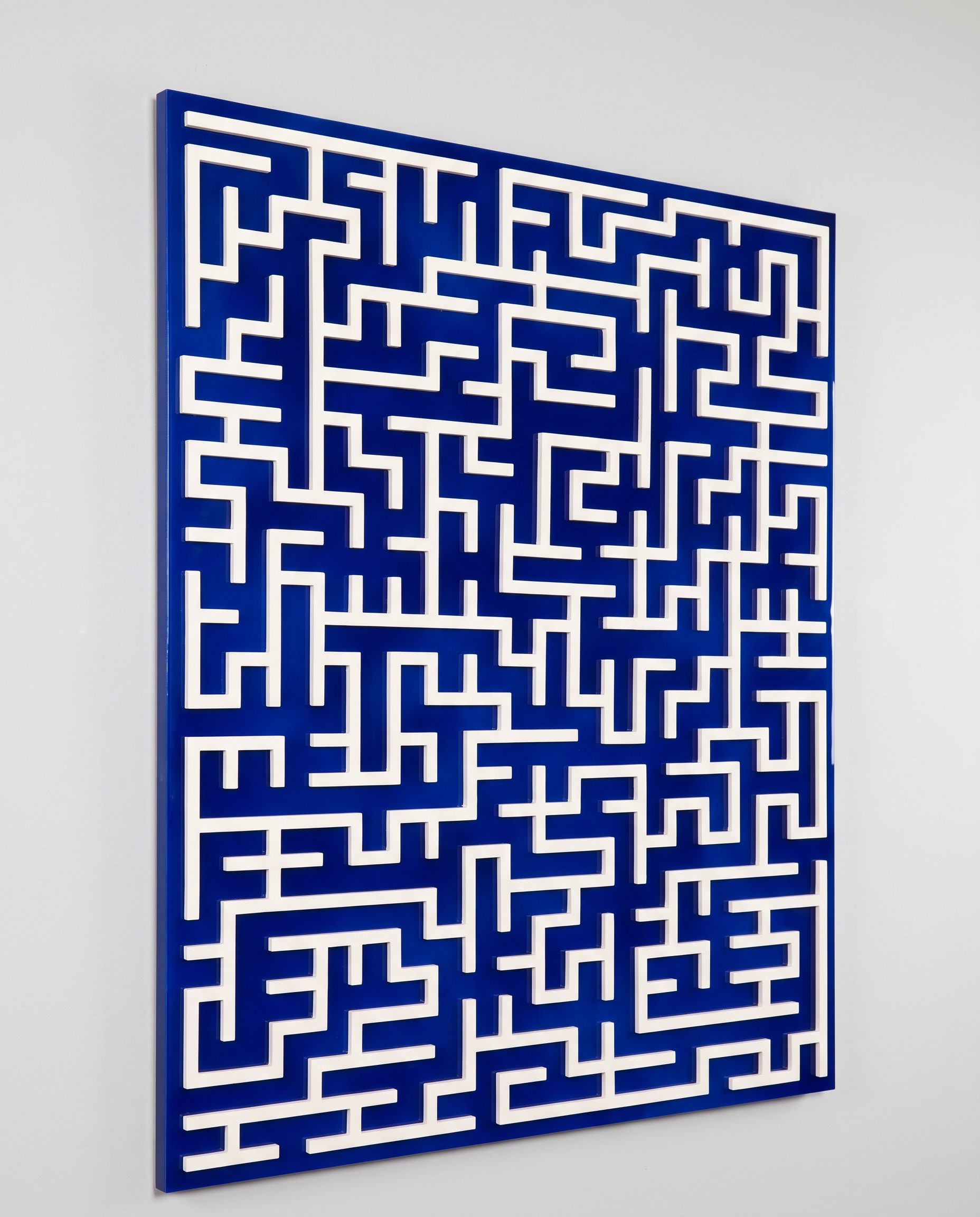 Harmony Maze Wall Art - Bold Navy Blue