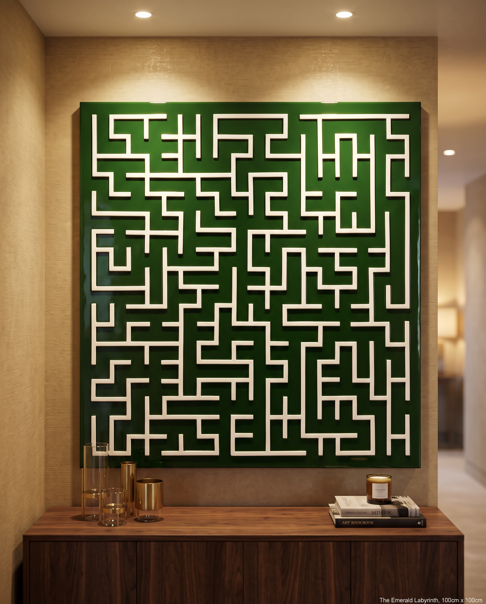 Harmony Maze Wall Art - Waiouru Green