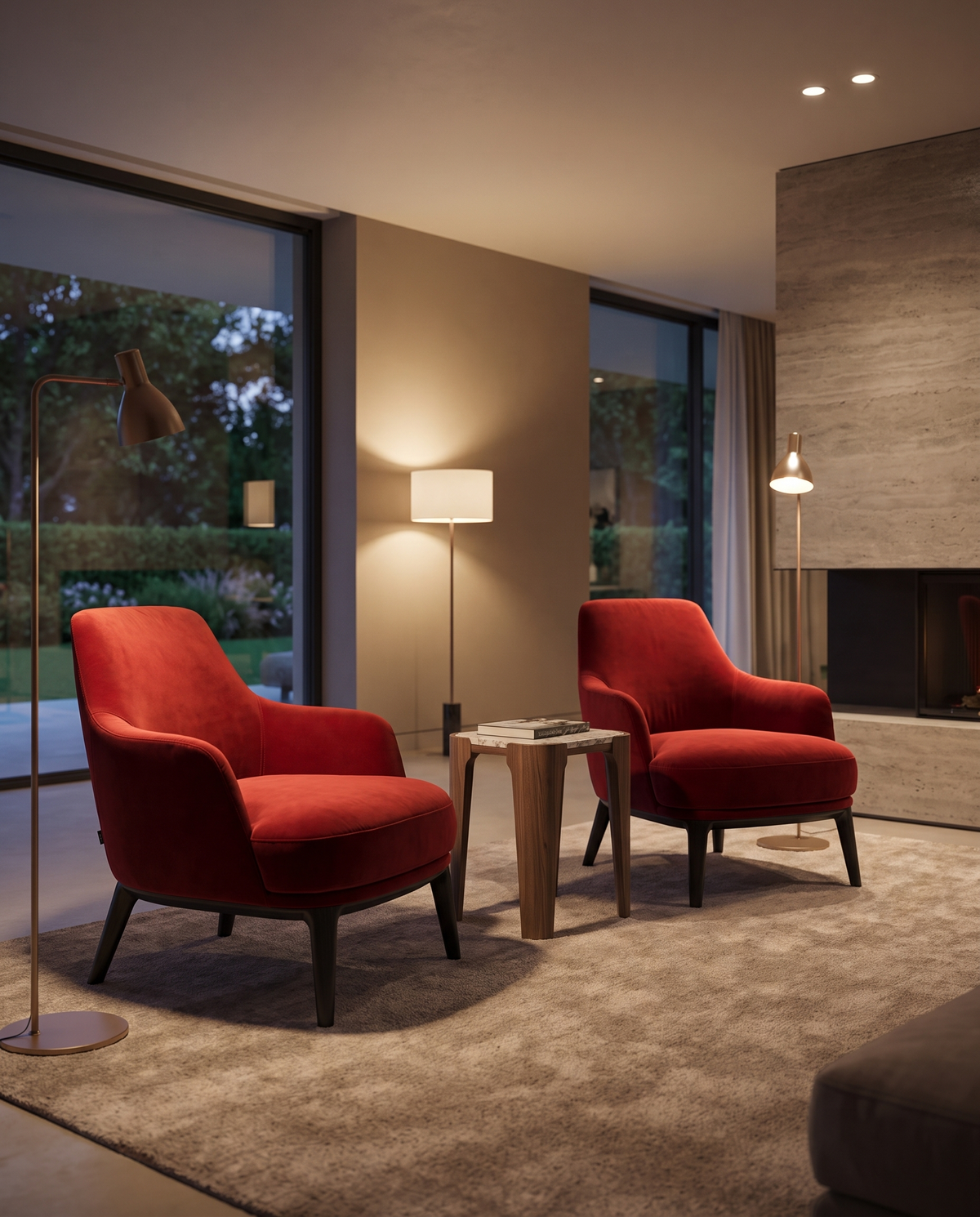 Huxley Premium Armchair - Red