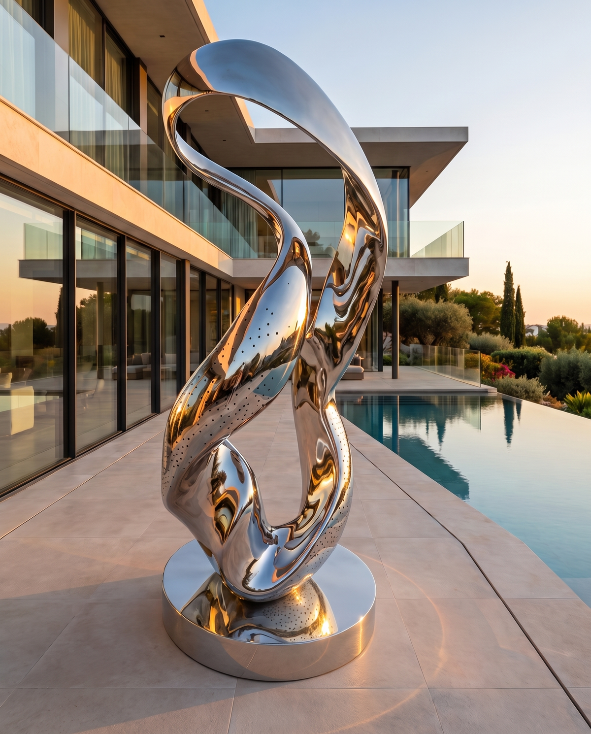 Infinity Ribbon Stainless Steel Large Sculpture