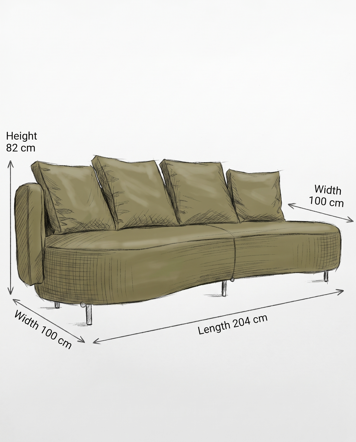 Kuren Bold Curved Sofa