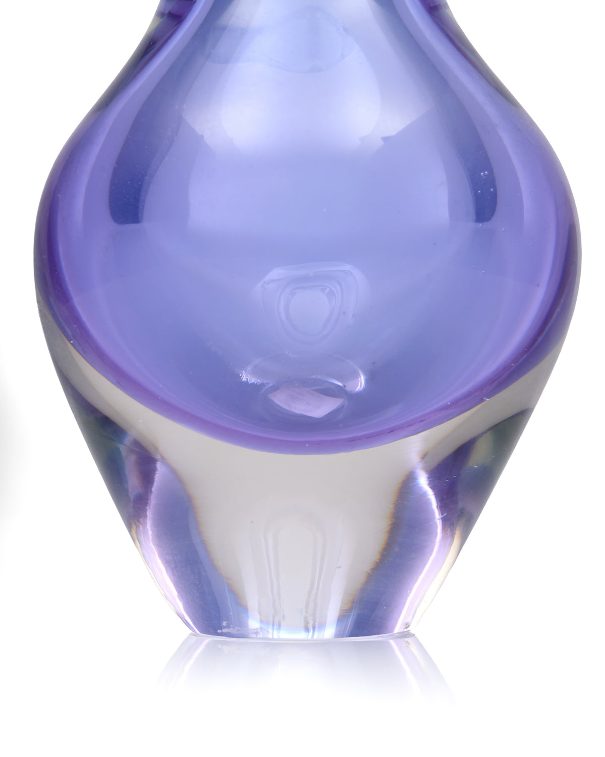 Lavender Ripple Crystal Vase