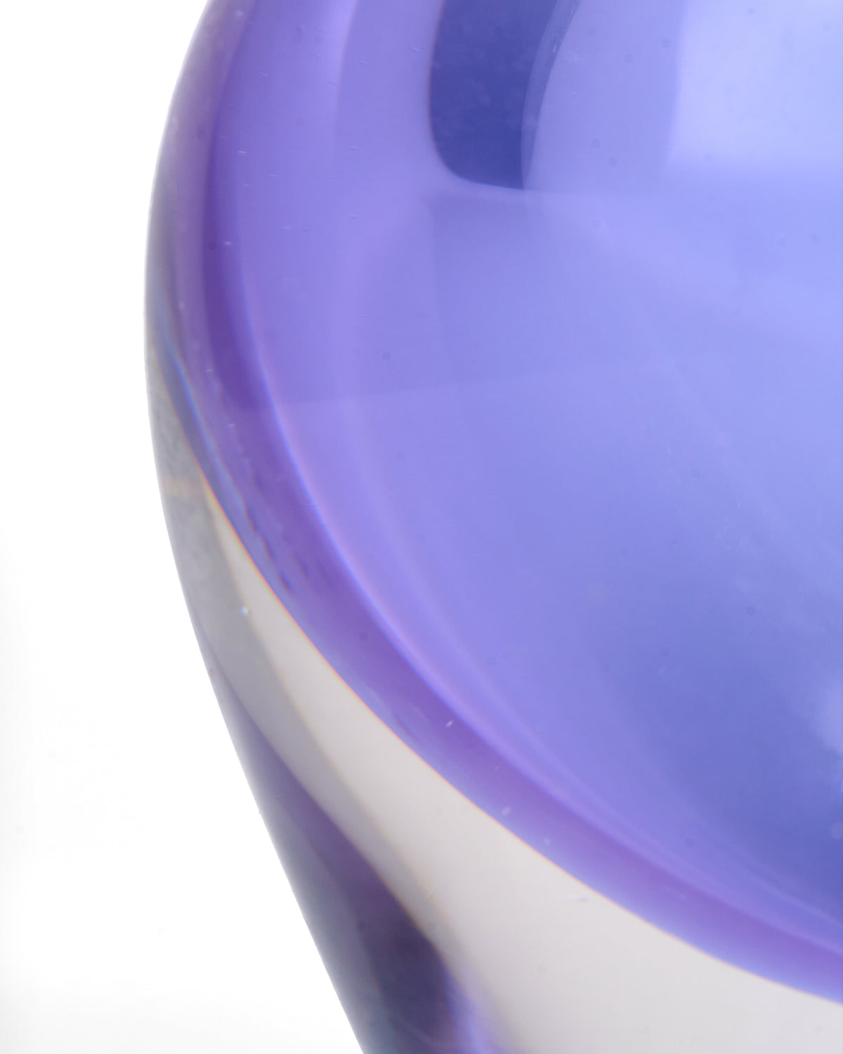 Lavender Ripple Crystal Vase