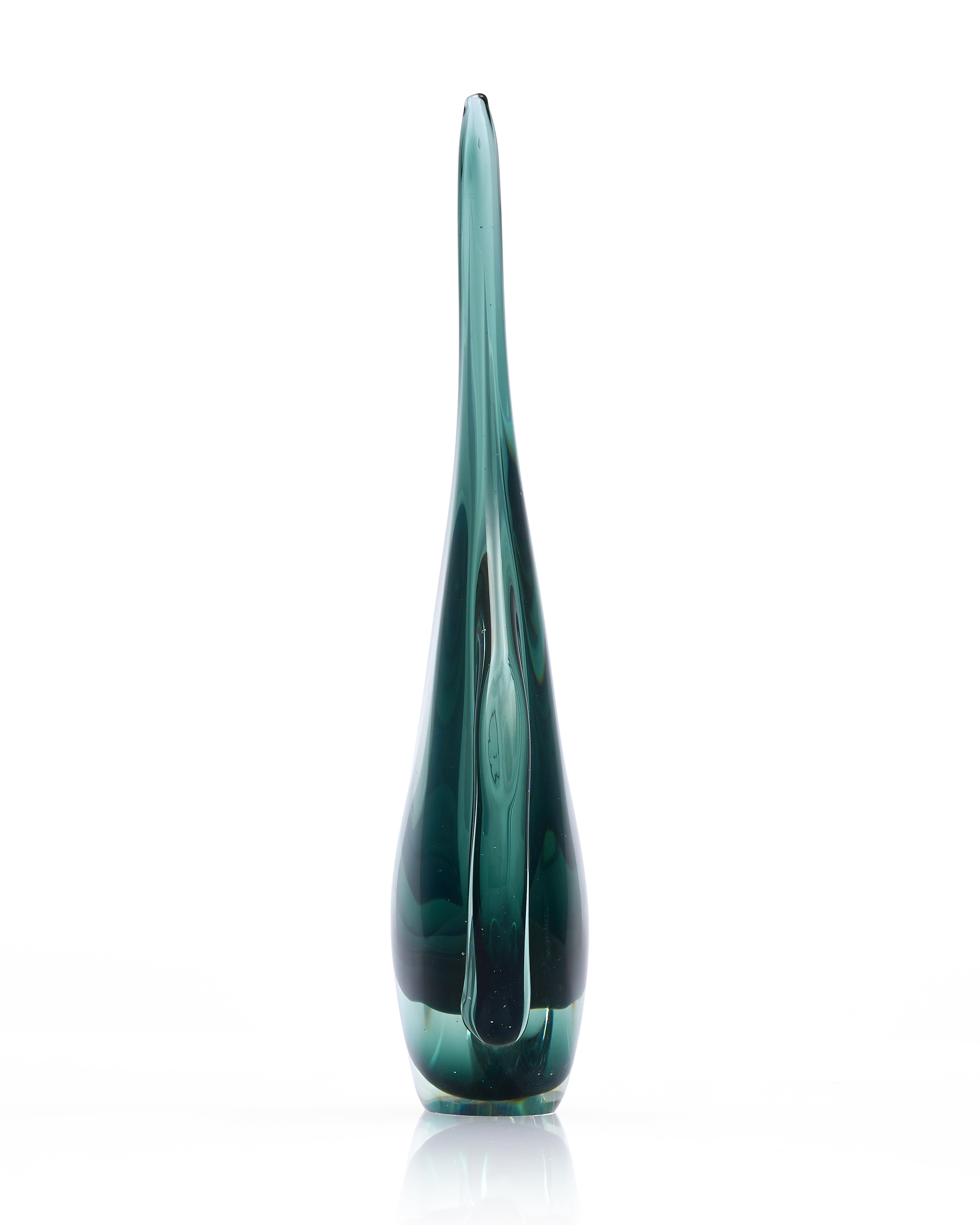 Luminous Drop Retro Cyan Crystal Decor