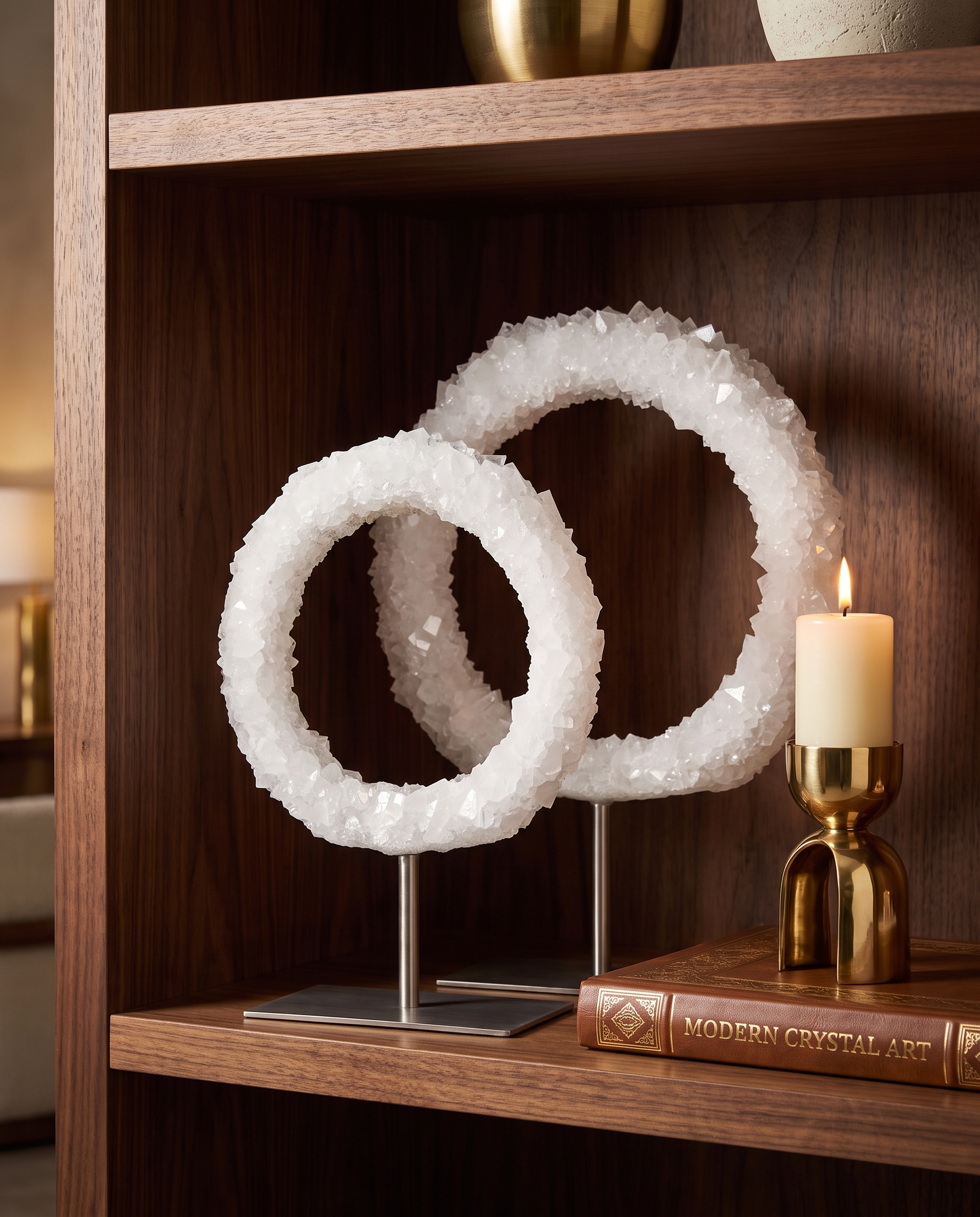 Luna Ring Crystal White Decor