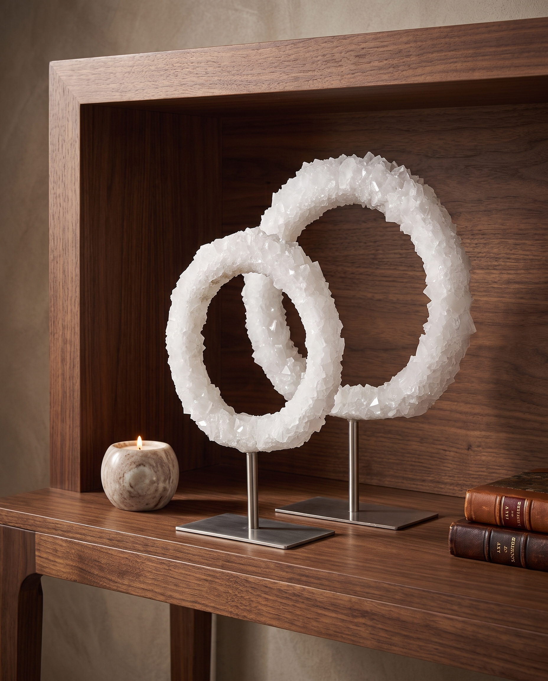 Luna Ring Crystal White Decor