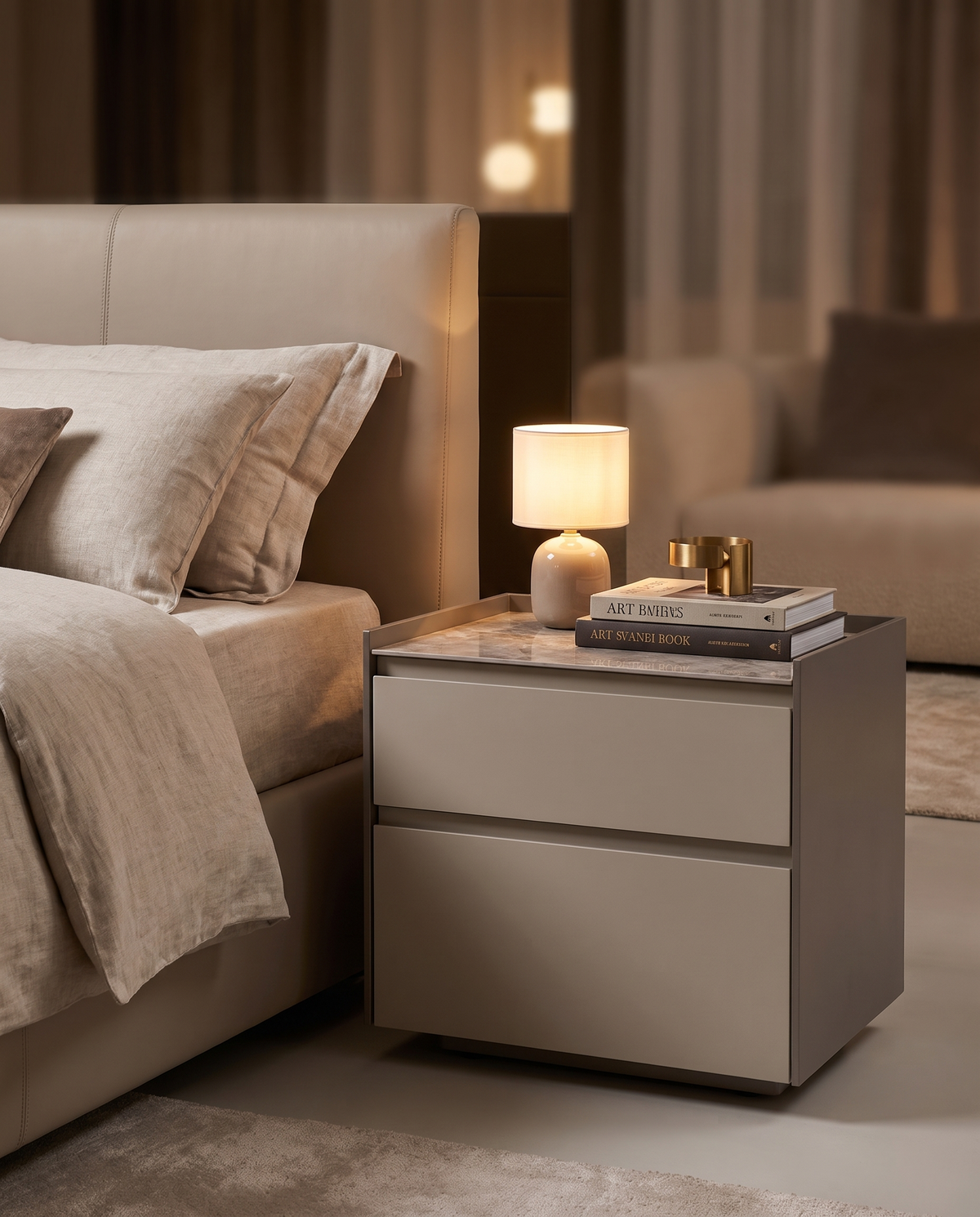 Marlowe Nightstand Bedside Table(Set of 2)