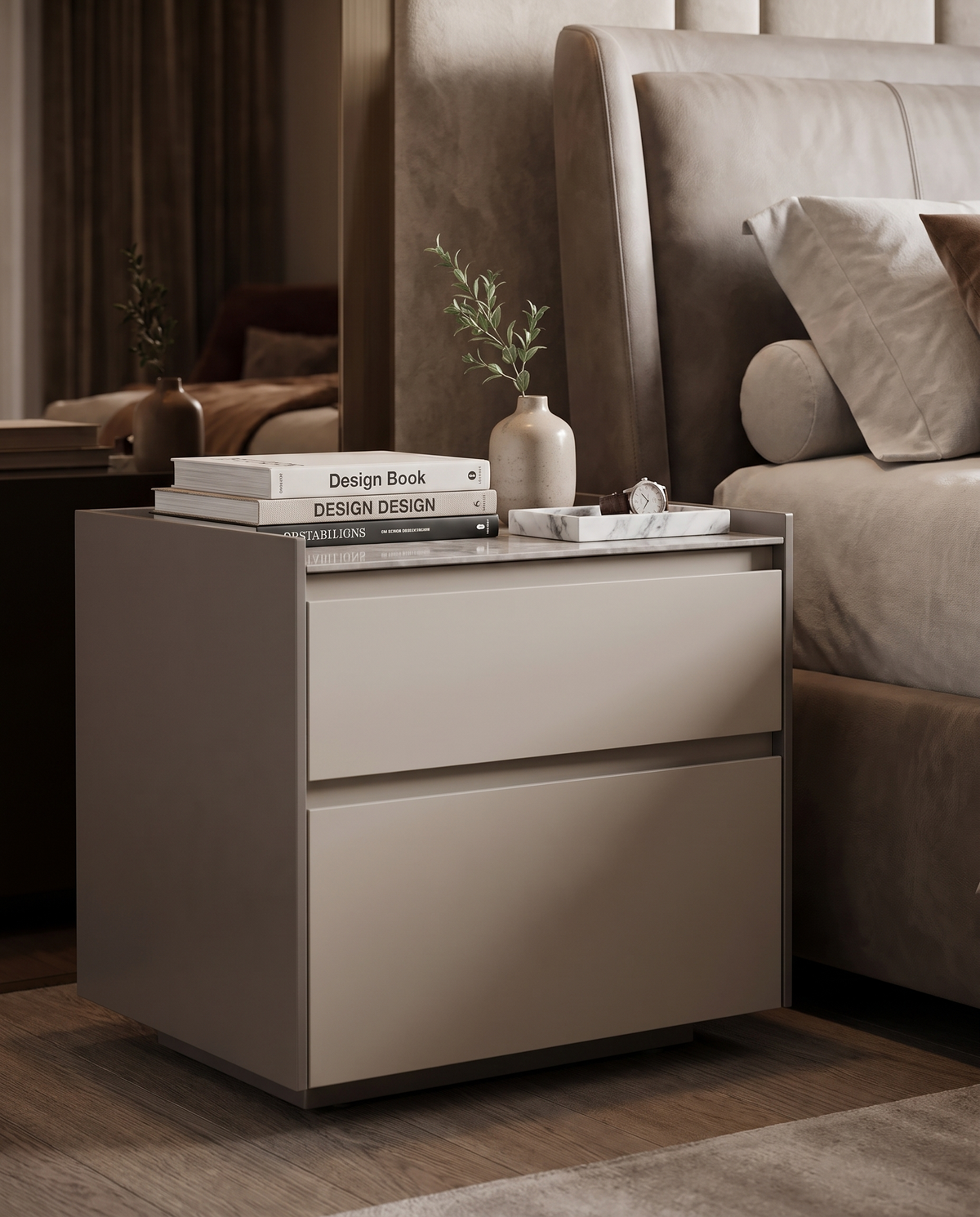 Marlowe Nightstand Bedside Table(Set of 2)