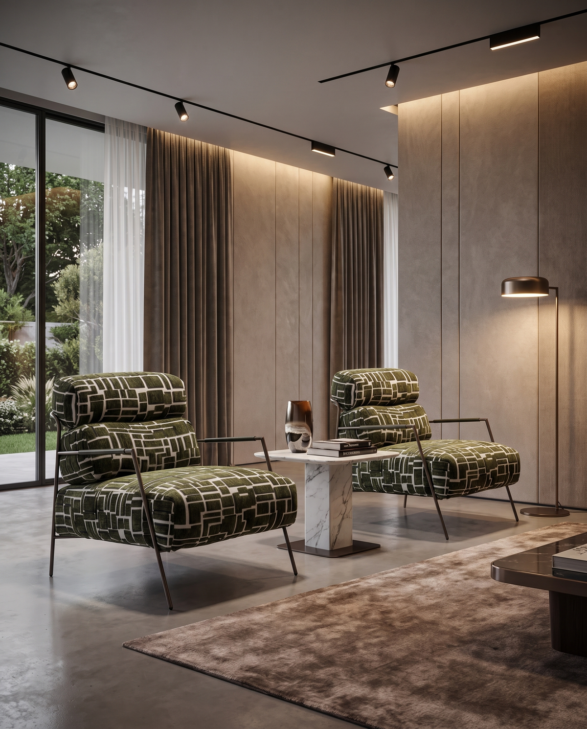 Merlot Armchair - Army Green