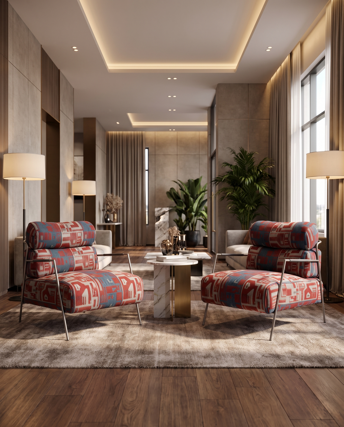 Merlot Armchair - Red
