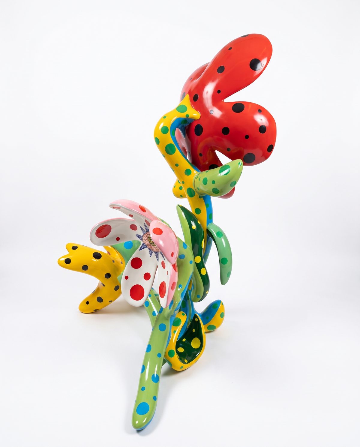 Polka Dot Flower Sculpture