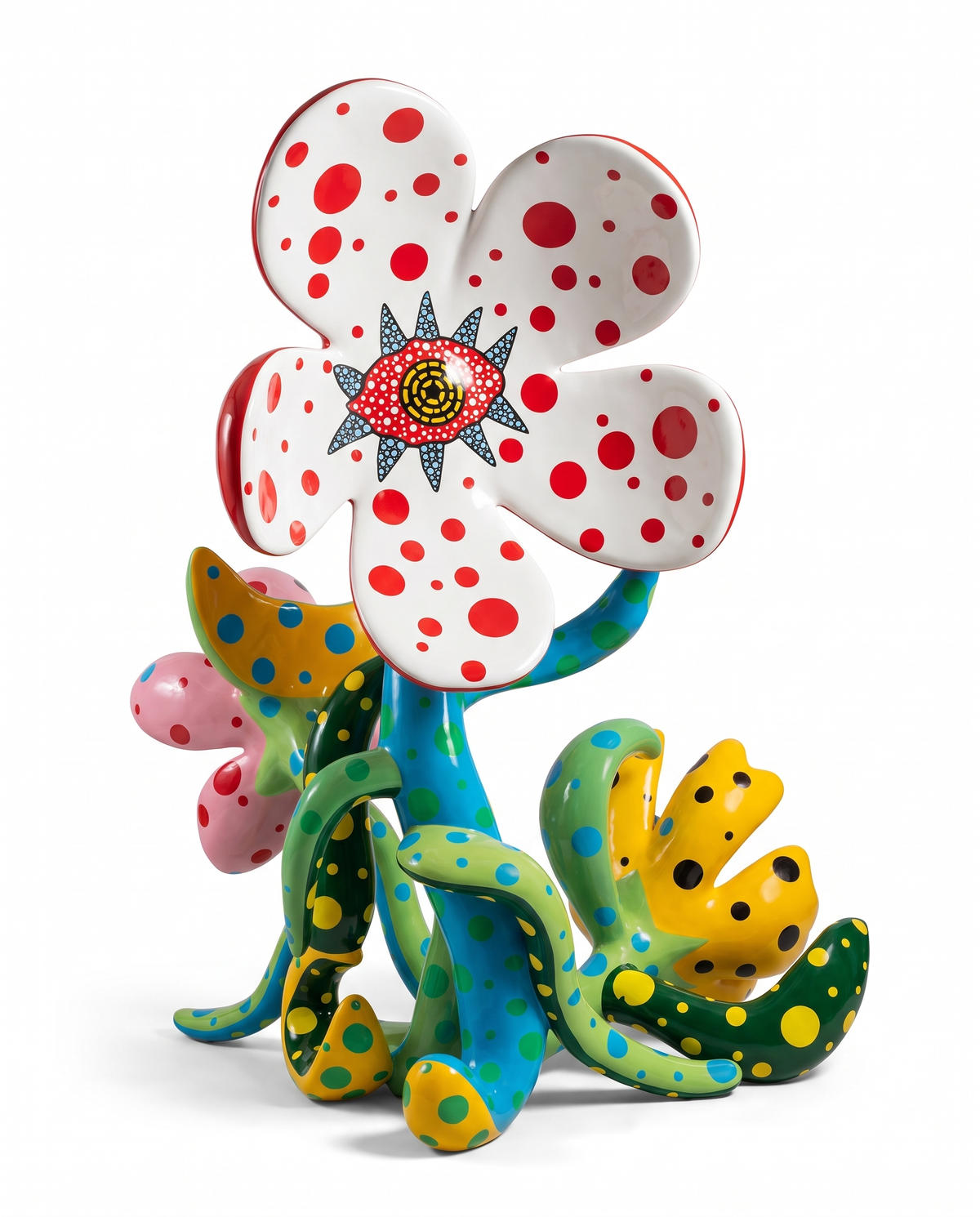 Polka Dot Flower Sculpture