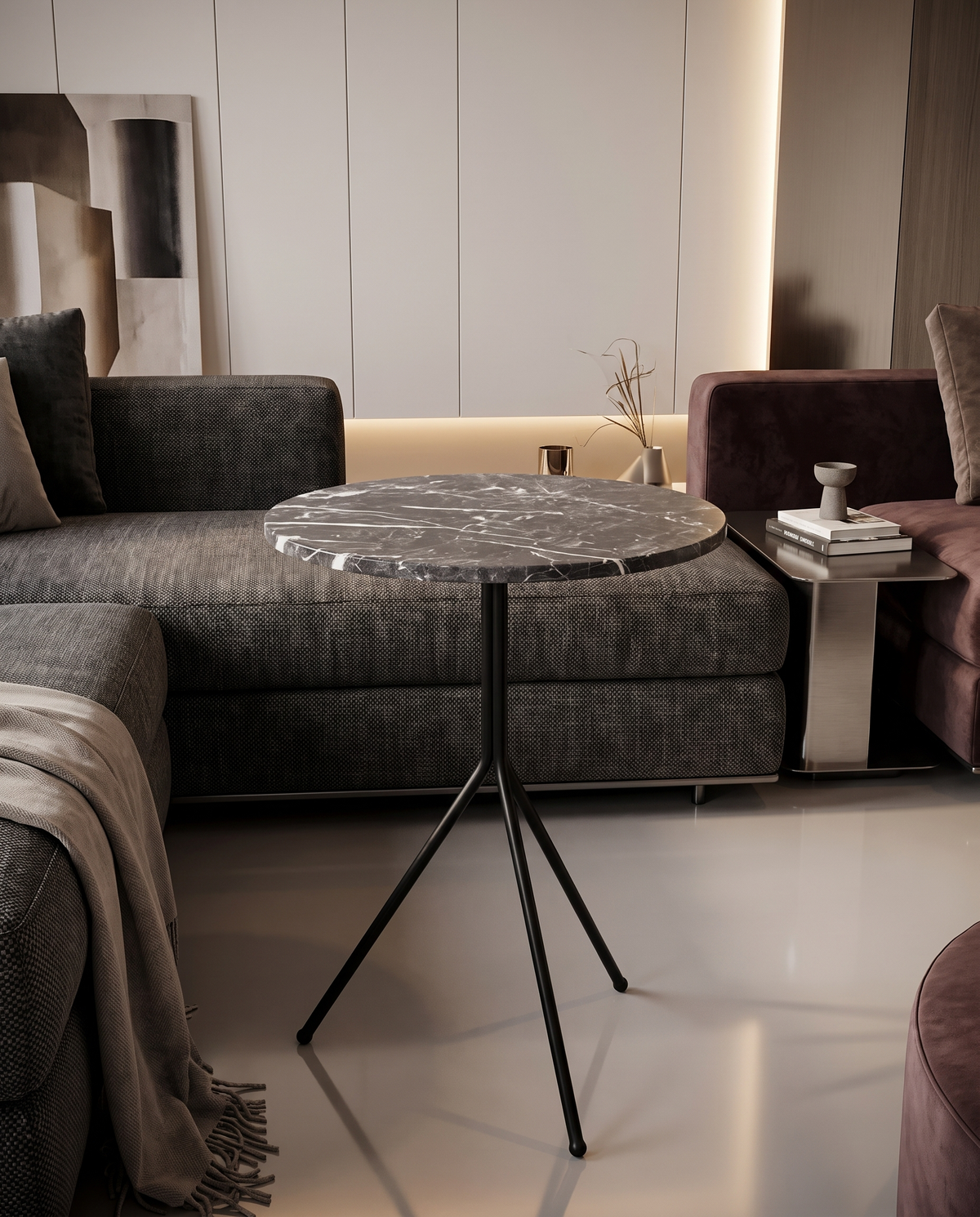 Moisac Grey Side Table