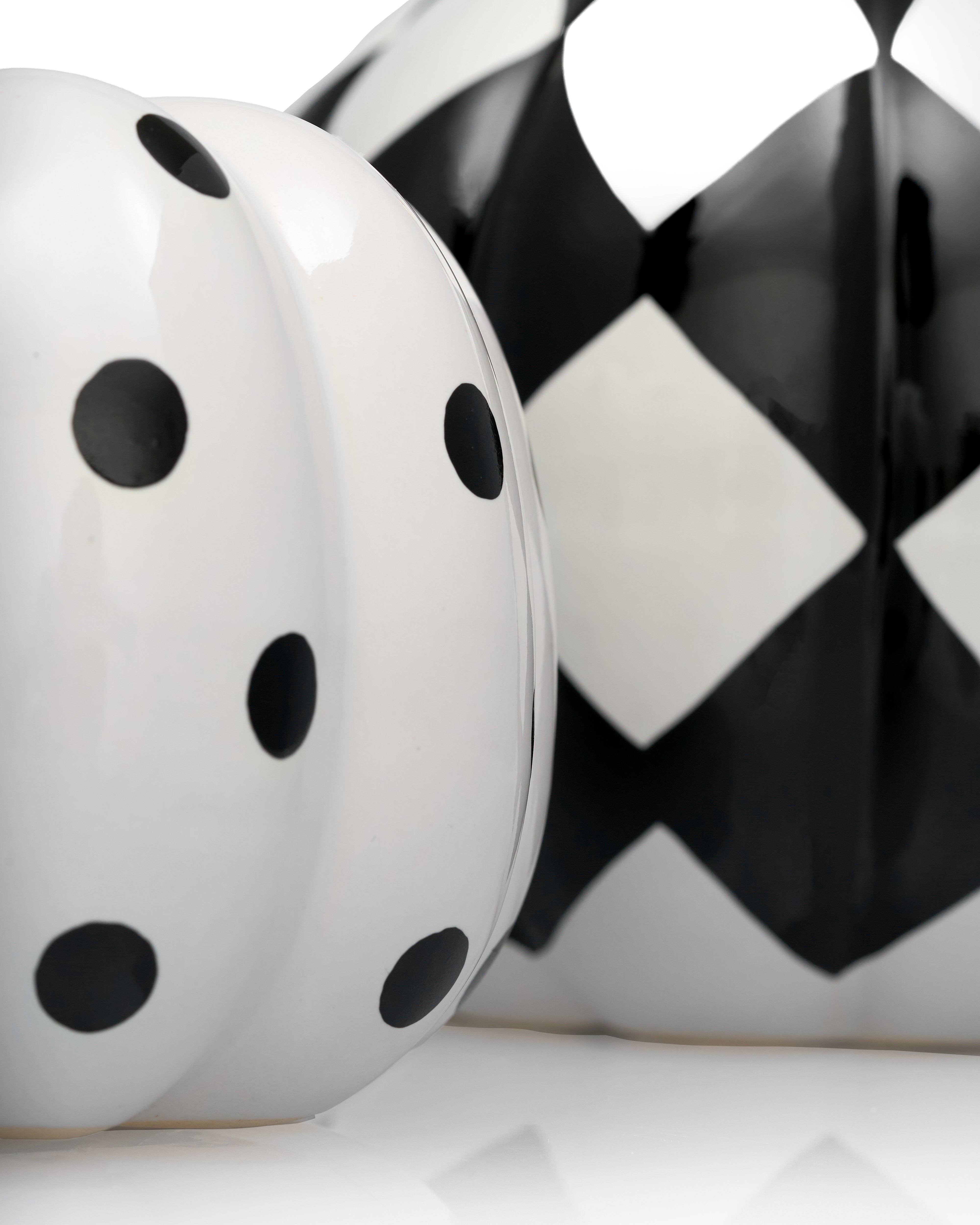 Monochrome Courtly Ceramic Pumpkins Decor
