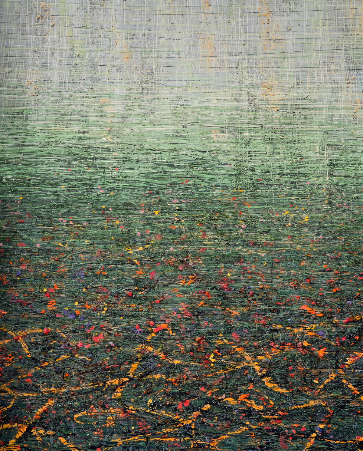 Moss & Embers - Modern Abstract Wallart