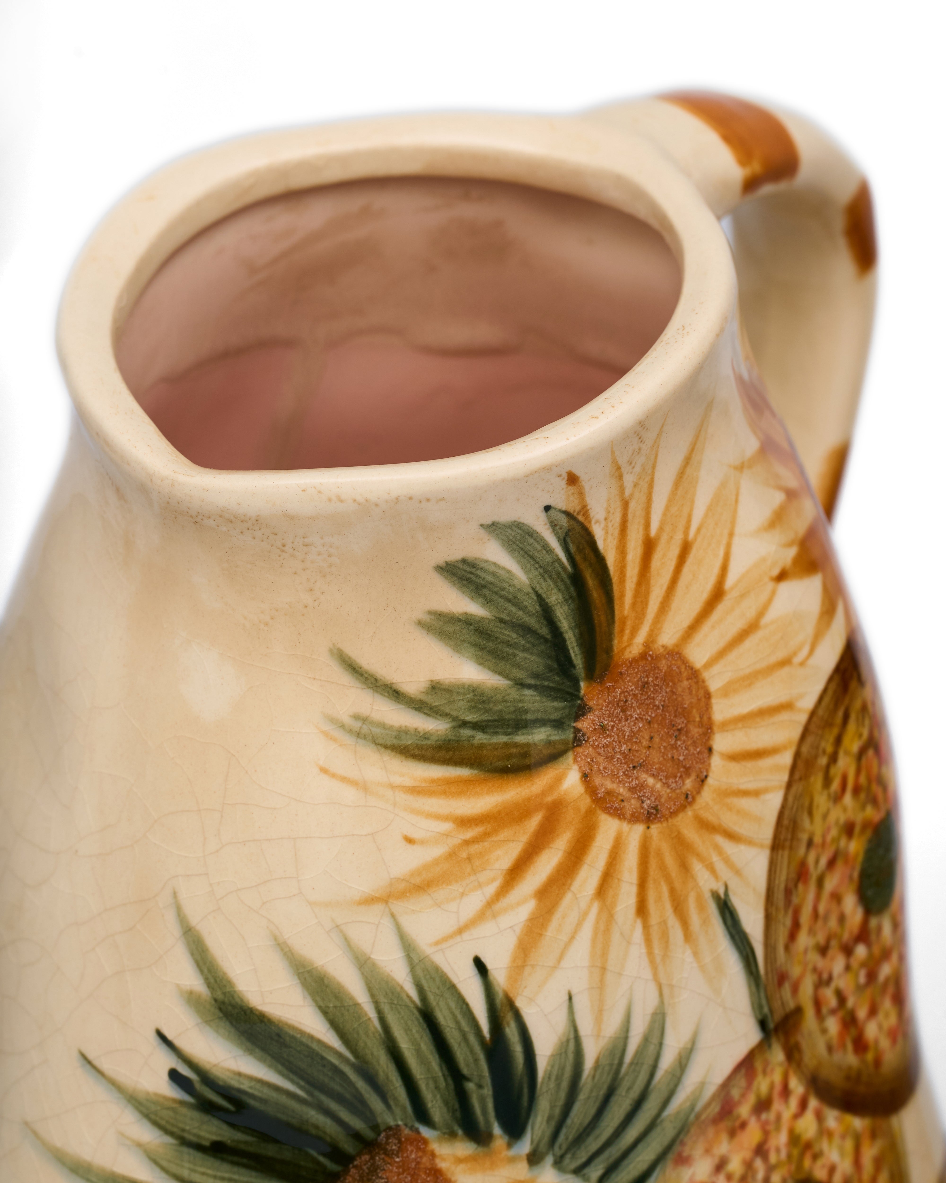 Ochre Coneflower Floral Jug Vases