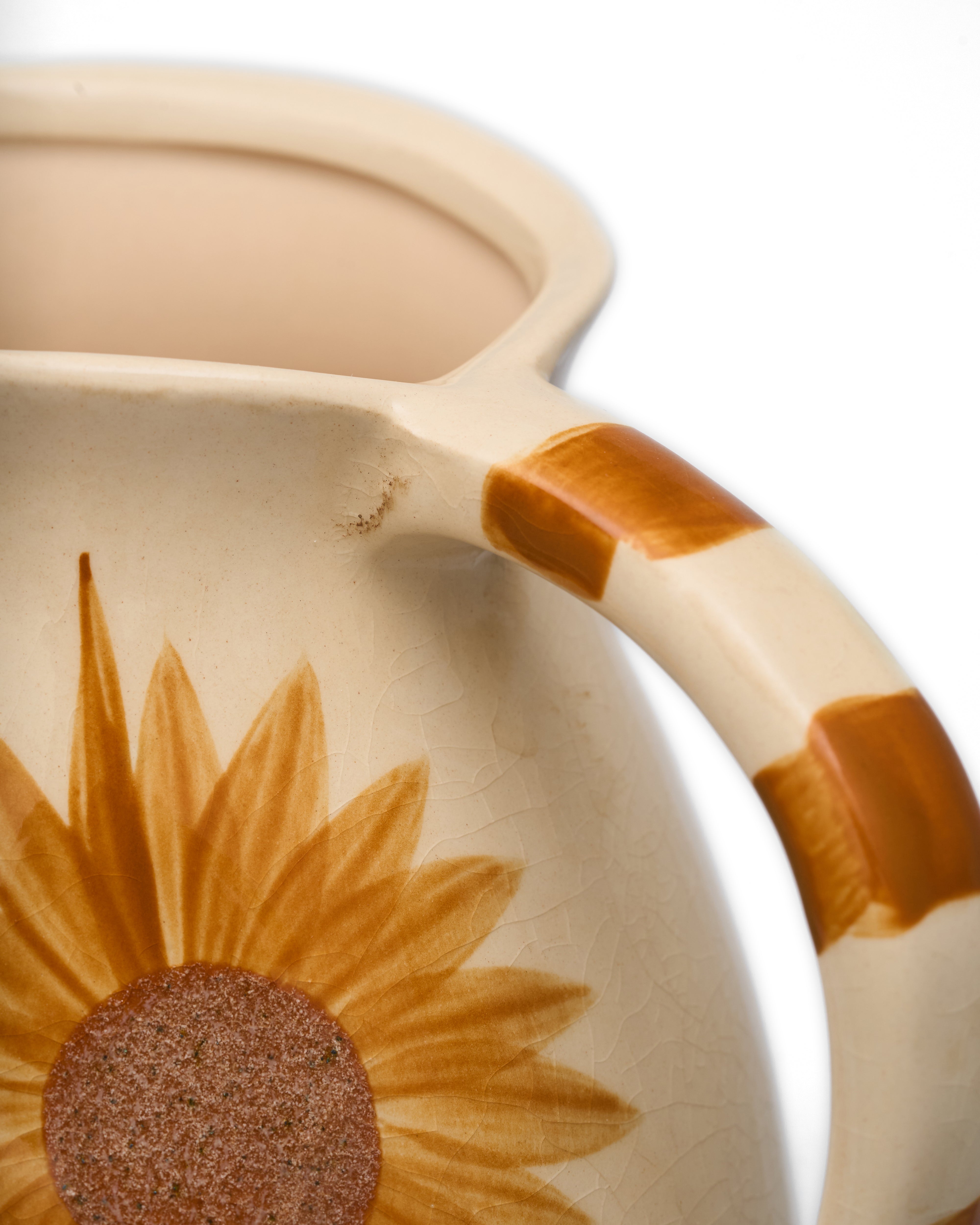 Ochre Coneflower Floral Jug Vases
