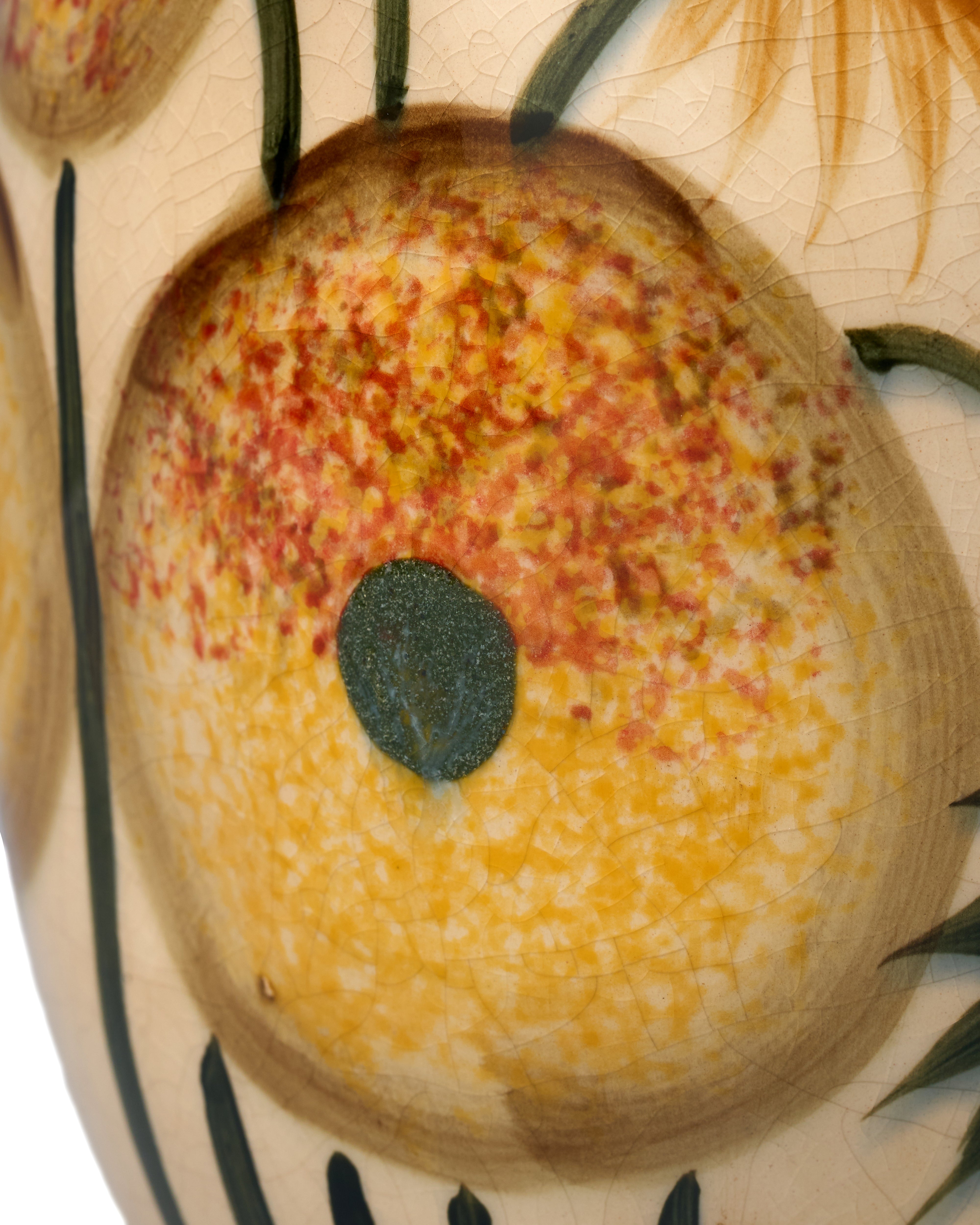 Ochre Coneflower Floral Jug Vases
