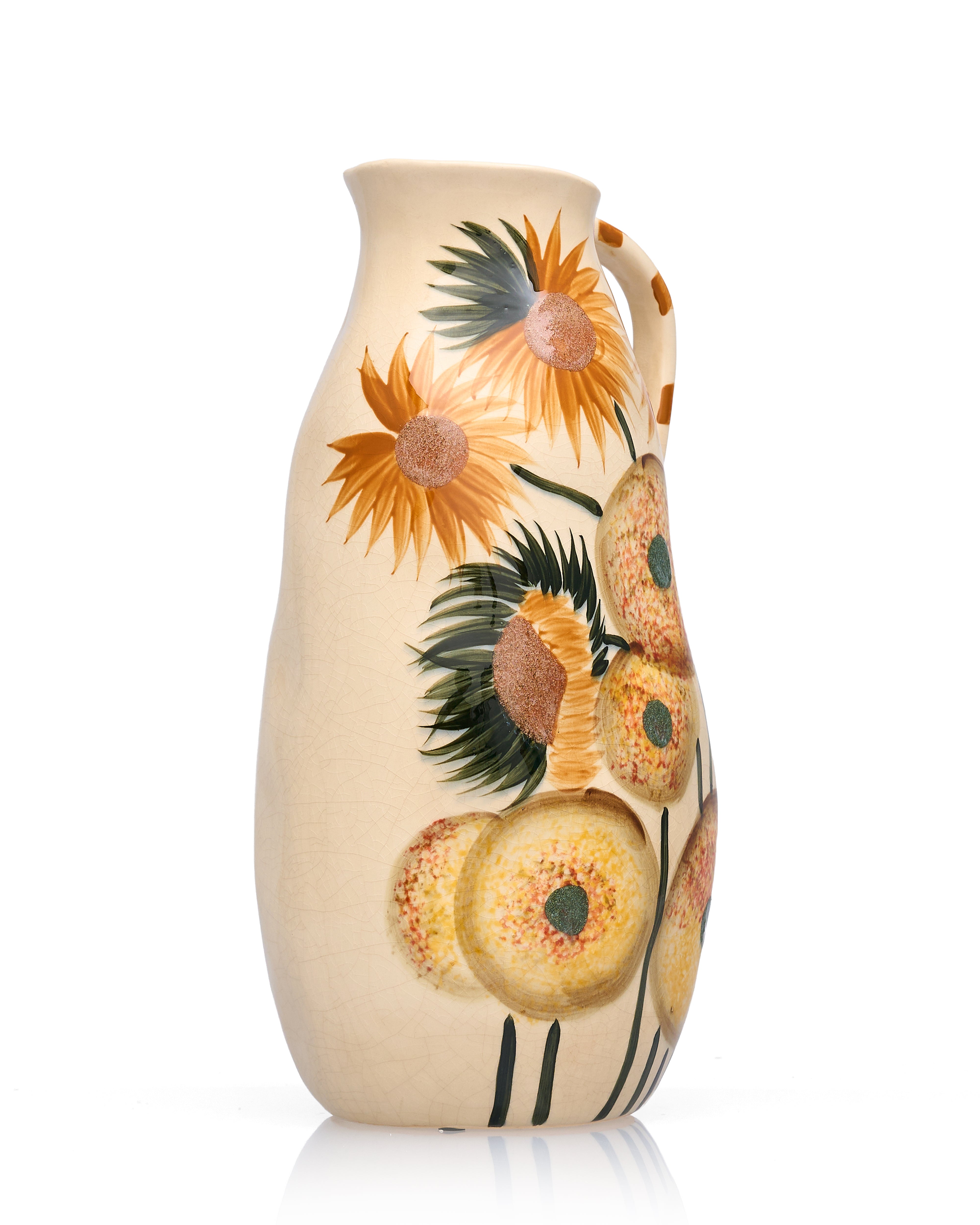 Ochre Coneflower Floral Jug Vases