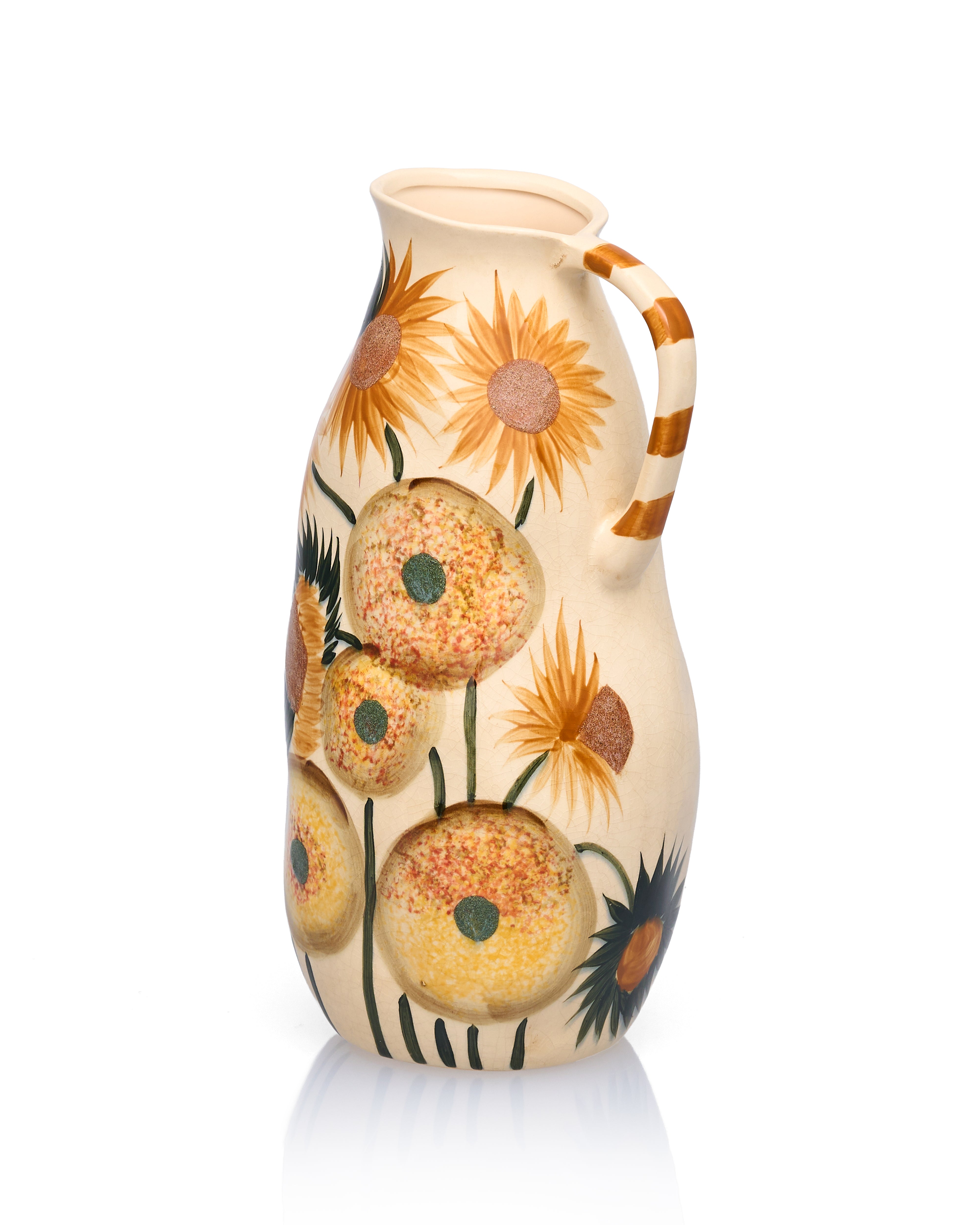 Ochre Coneflower Floral Jug Vases