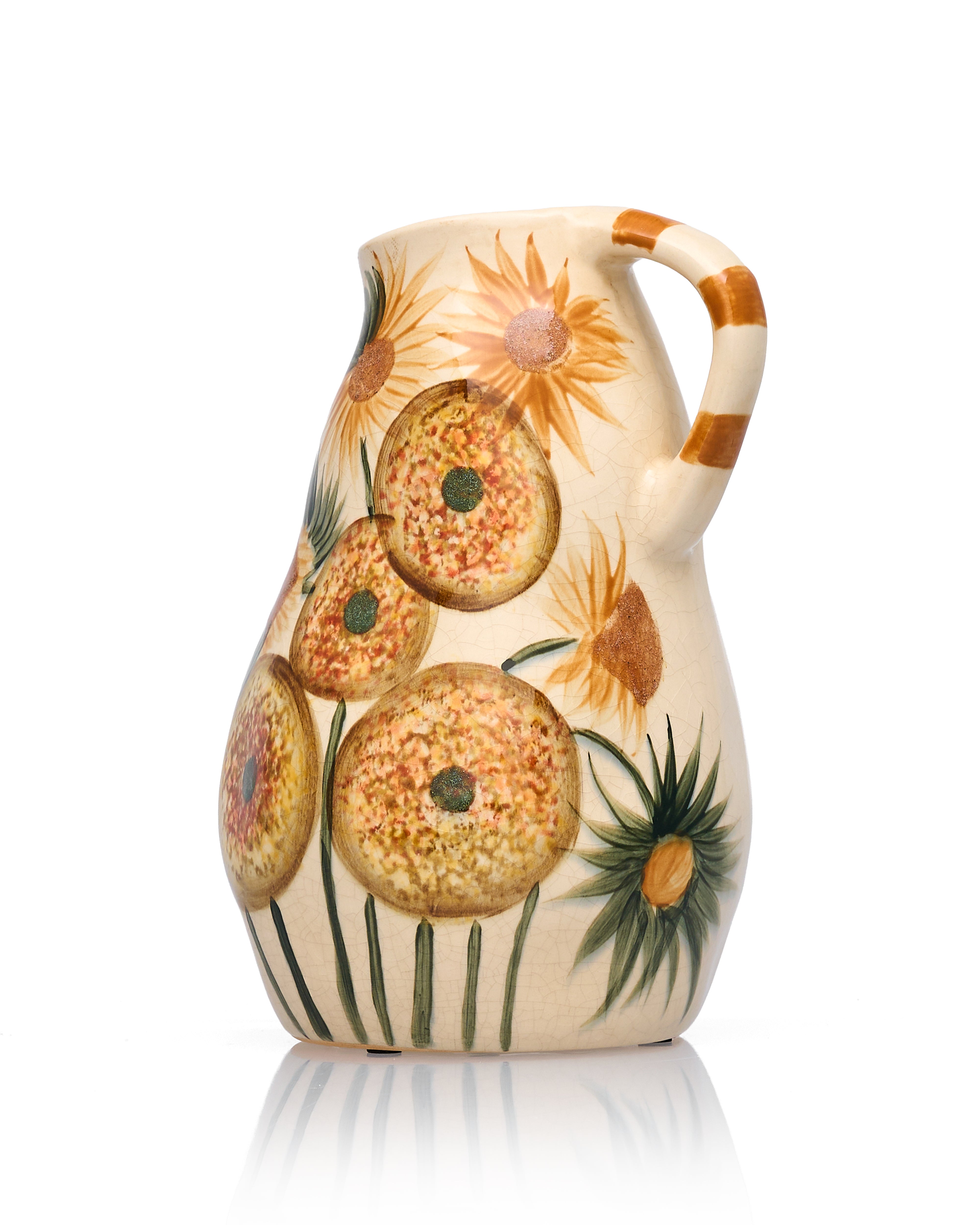 Ochre Coneflower Floral Jug Vases
