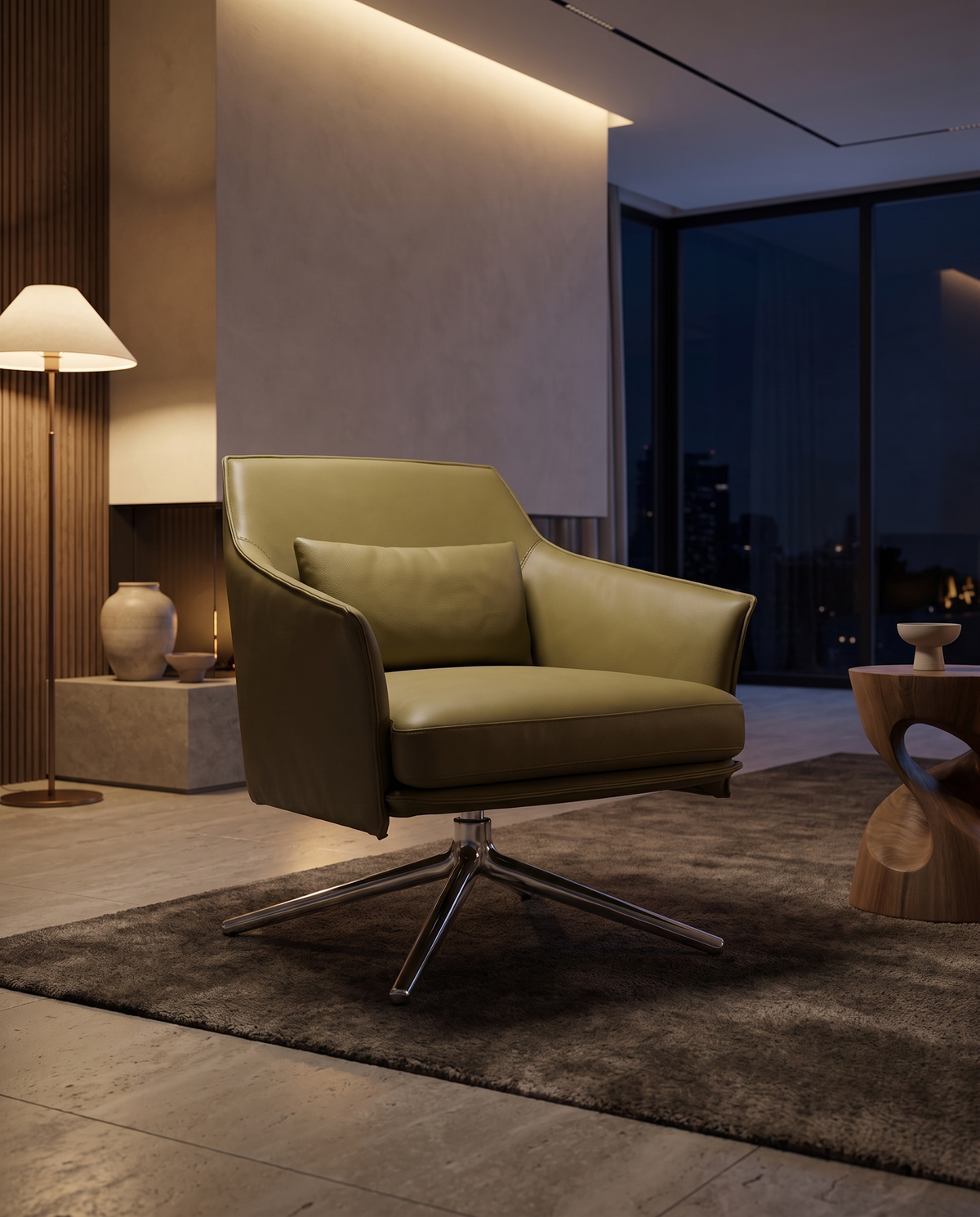 Sartor Olive Green Armchair