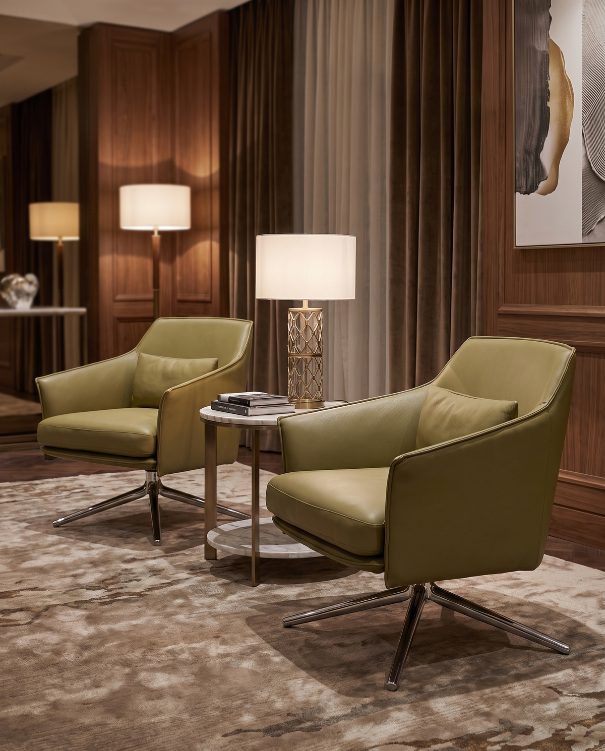 Sartor Olive Green Armchair