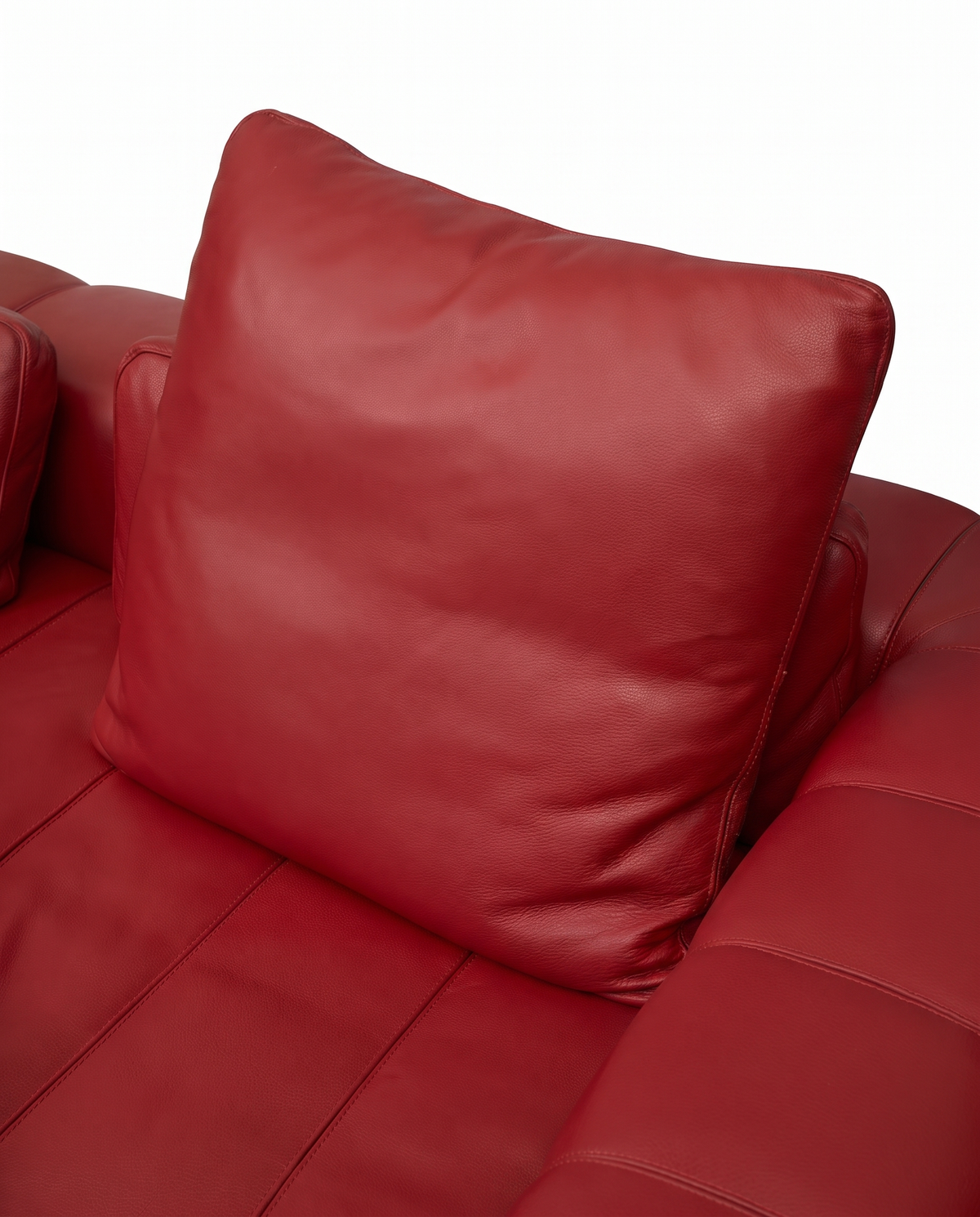 Stanza Red Leather Sofa