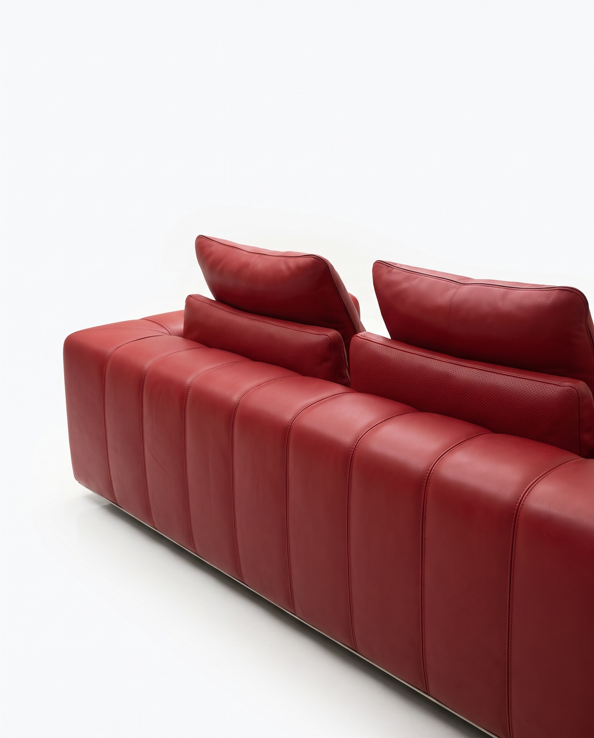 Stanza Red Leather Sofa
