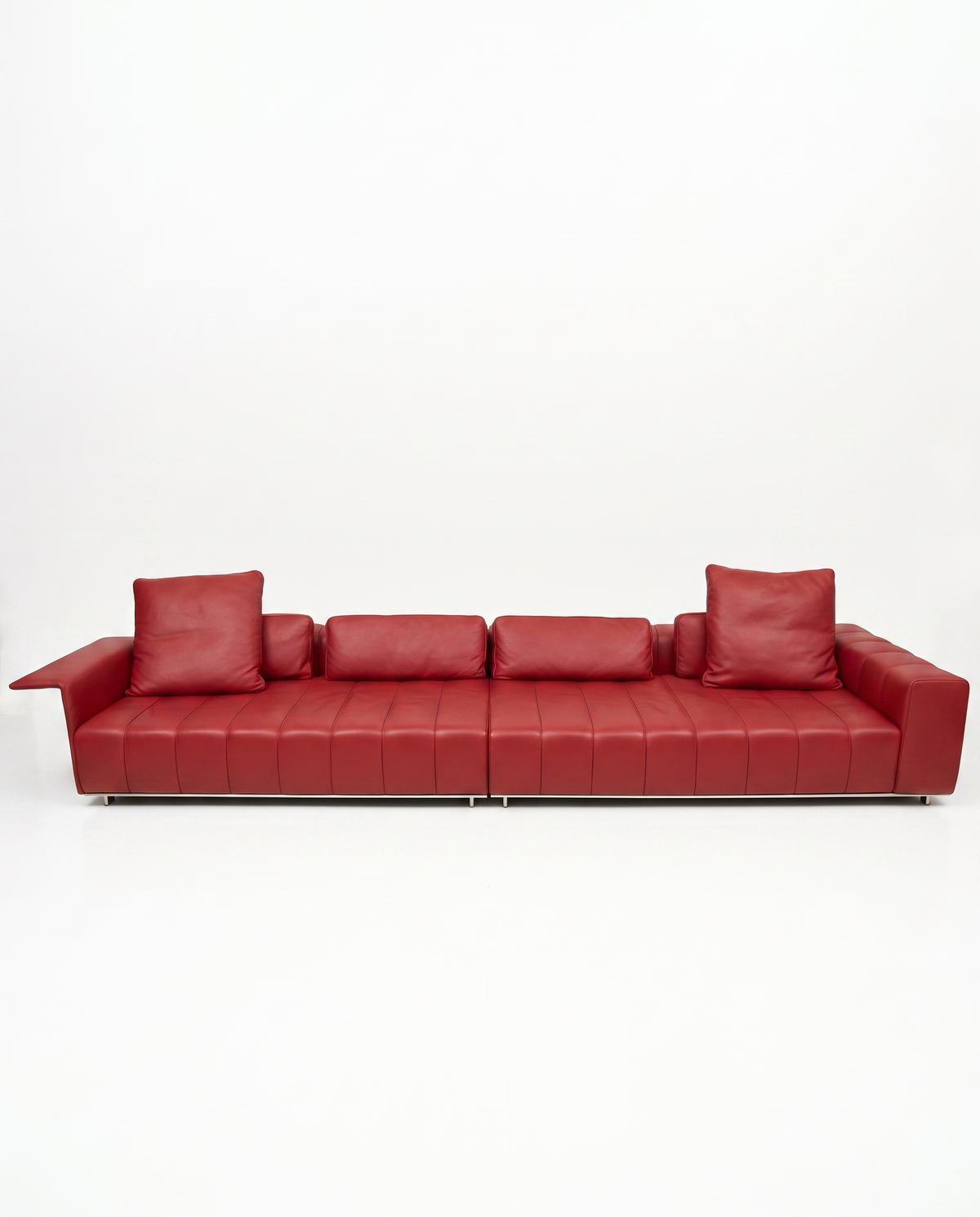 Stanza Red Leather Sofa