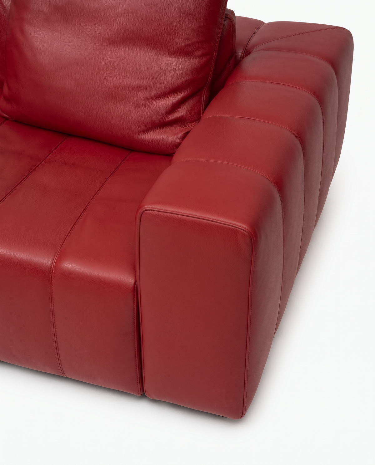 Stanza Red Leather Sofa