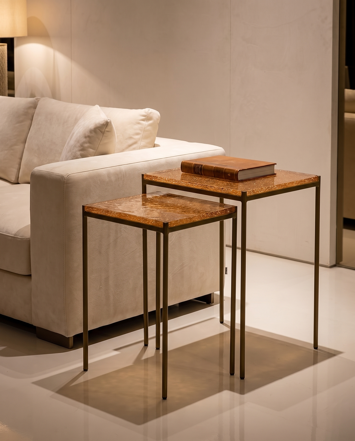 The Grid & Glow Side Table Set