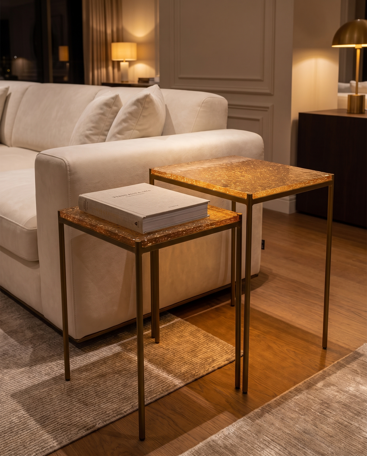 The Grid & Glow Side Table Set
