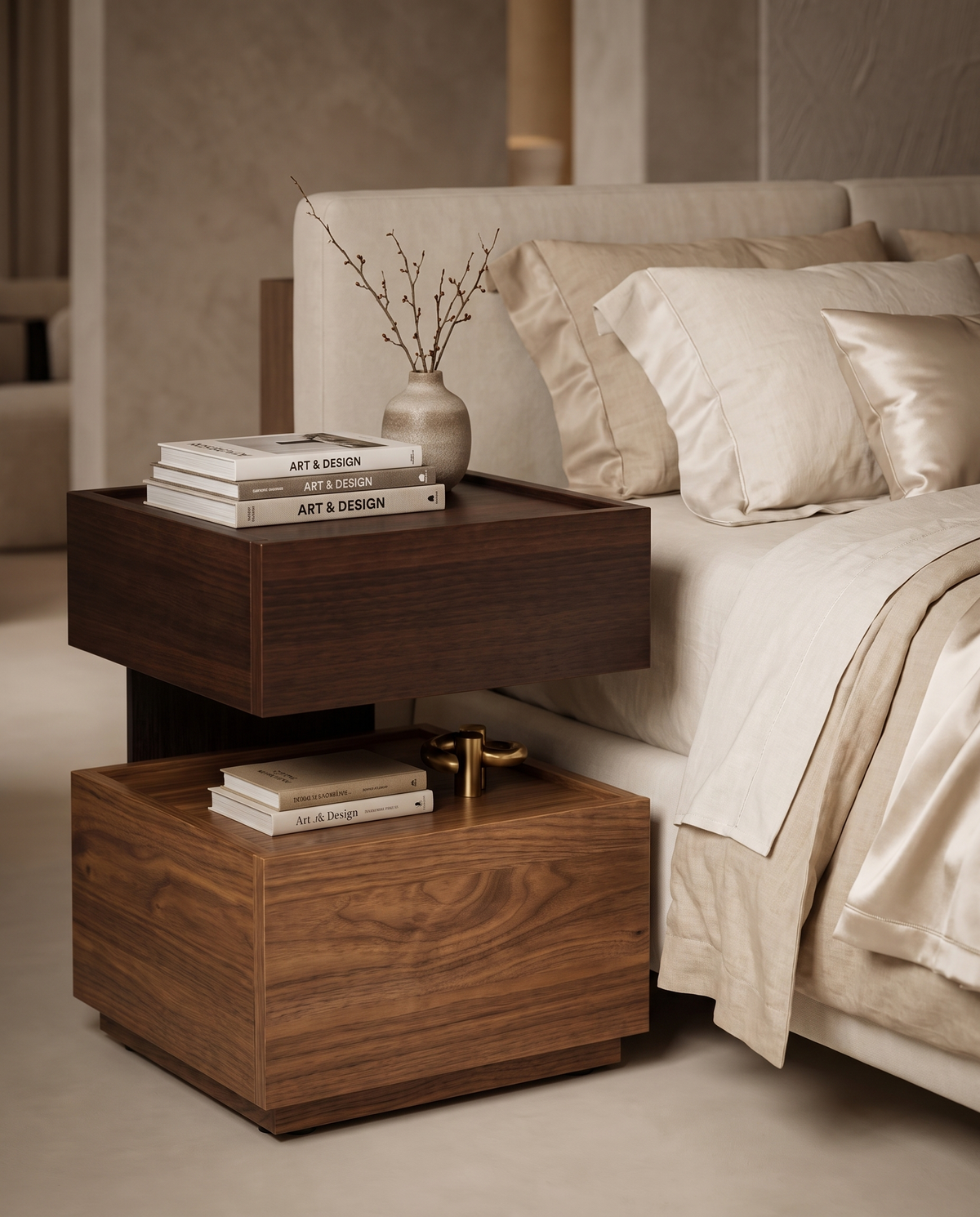 The Levitt Nightstand Bedside Table(Set of 2)