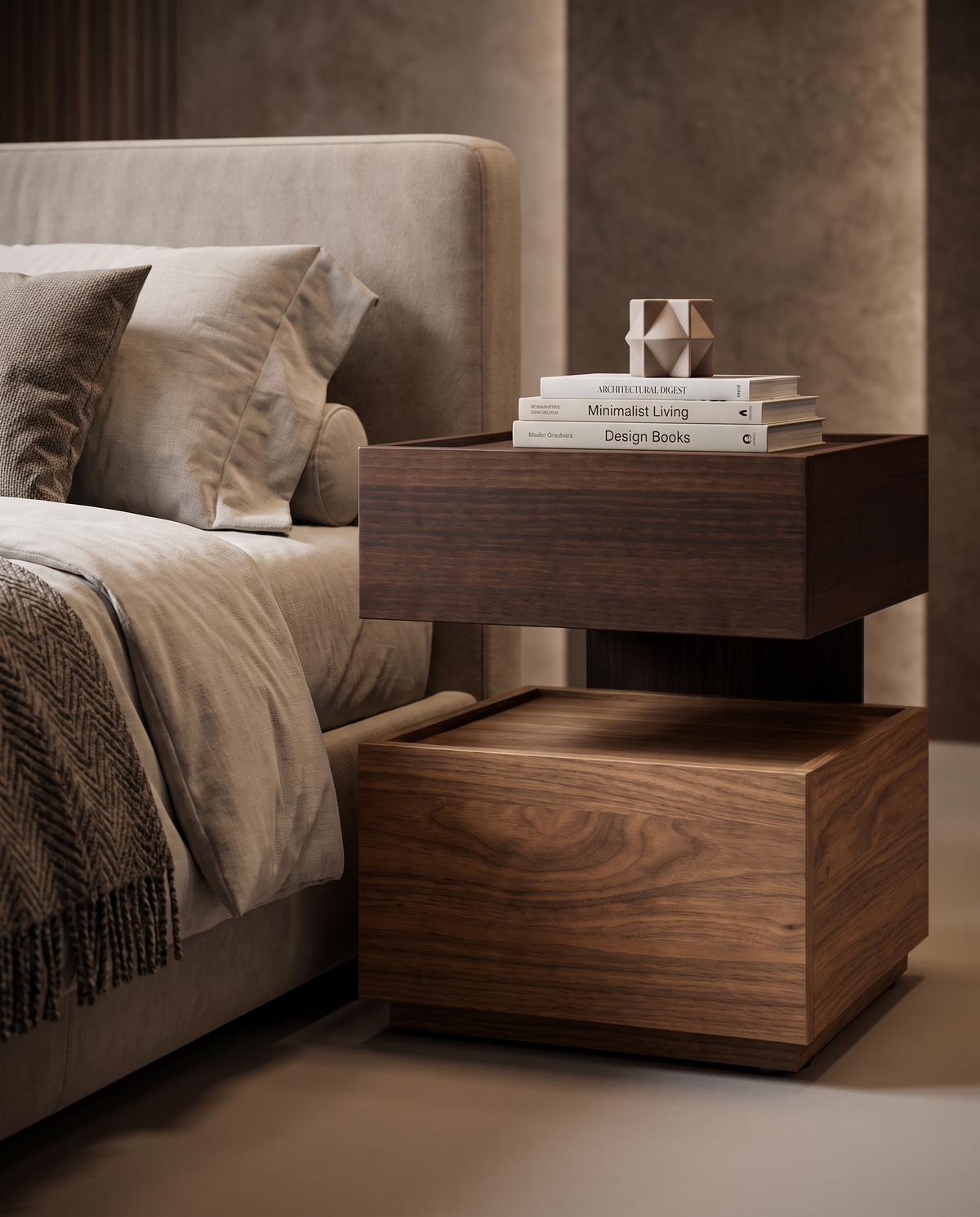 The Levitt Nightstand Bedside Table(Set of 2)