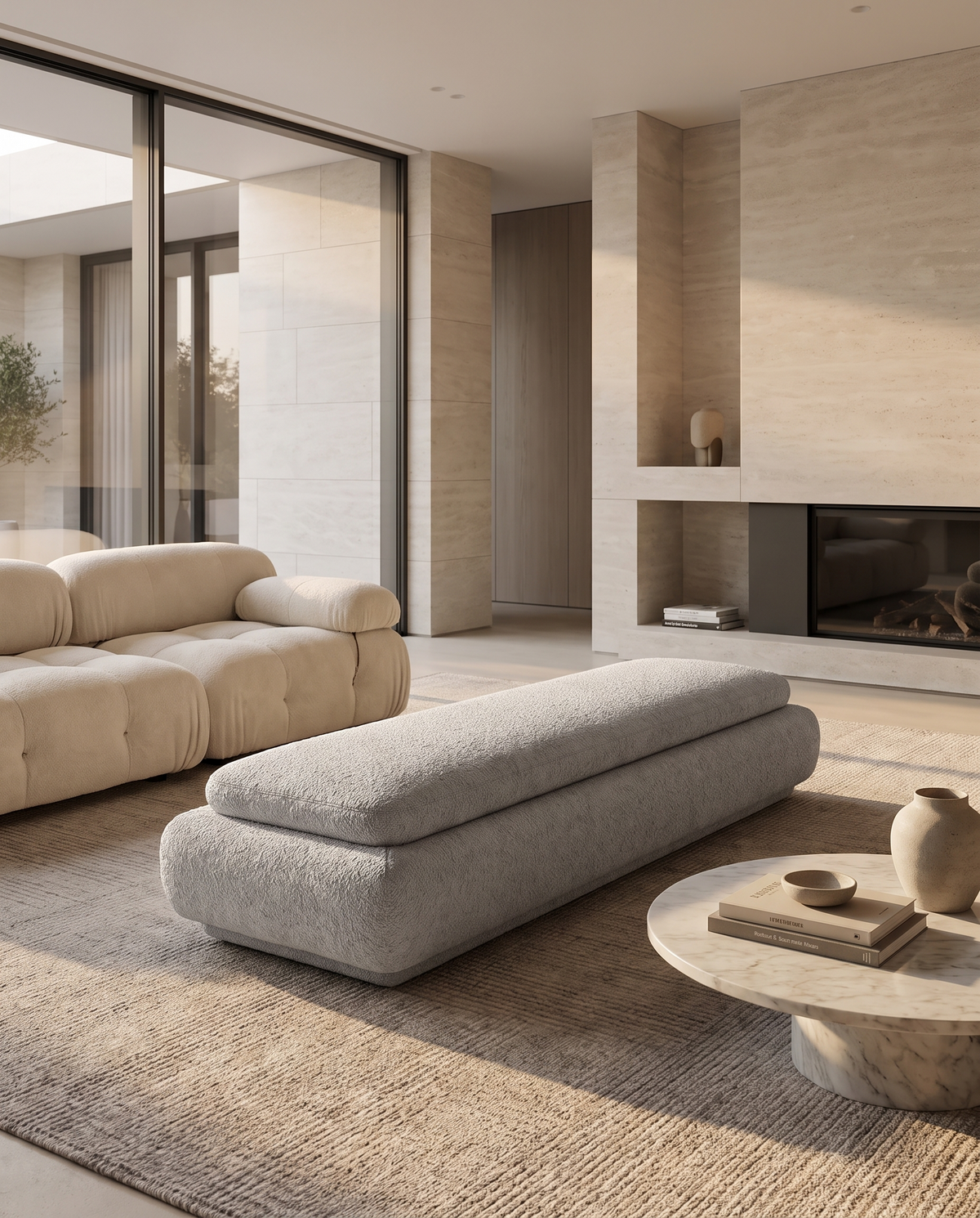 The Loaf Modern Upholstered Bench