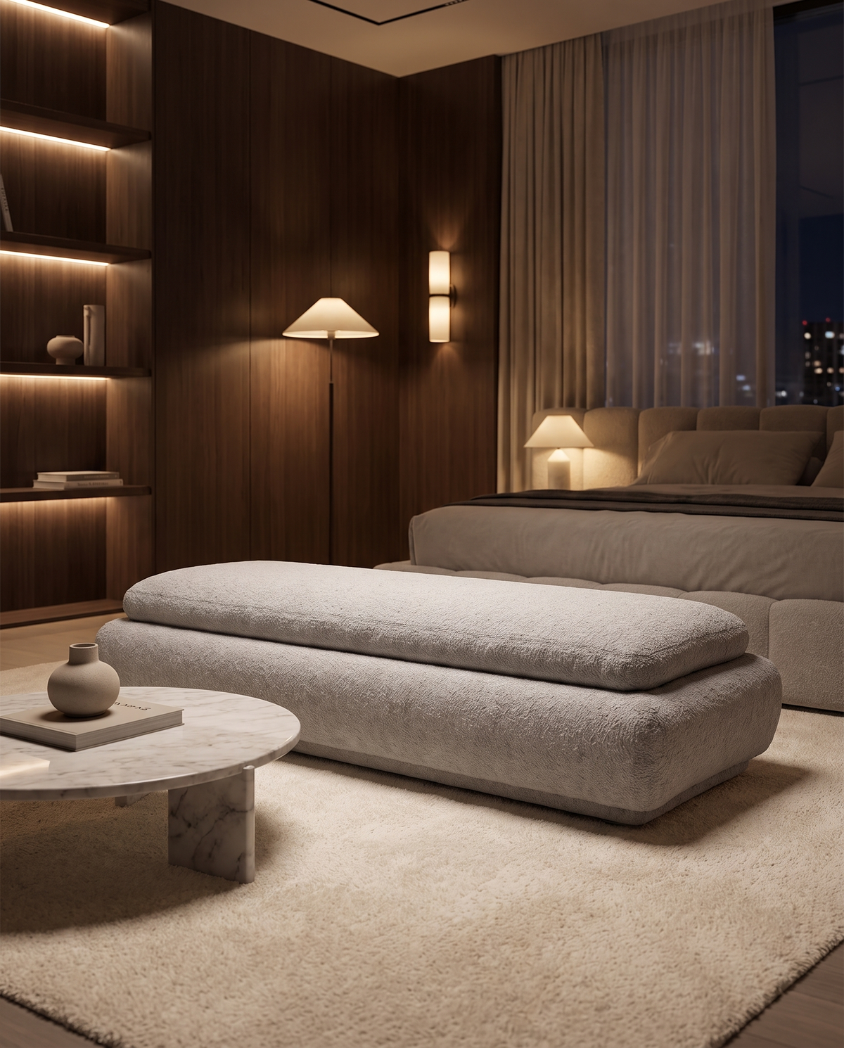 The Loaf Modern Upholstered Bench