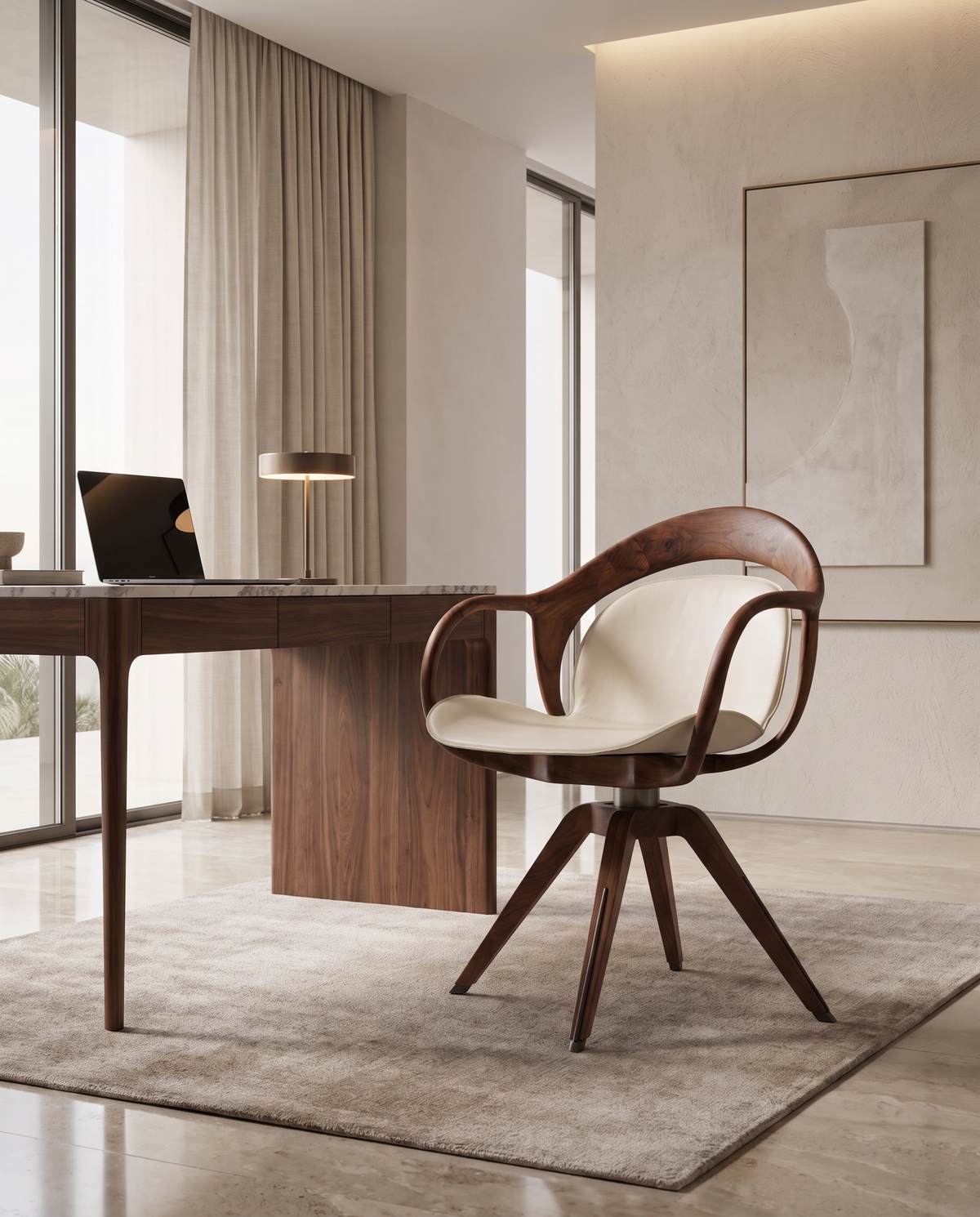 The Meda Swivel Armchair
