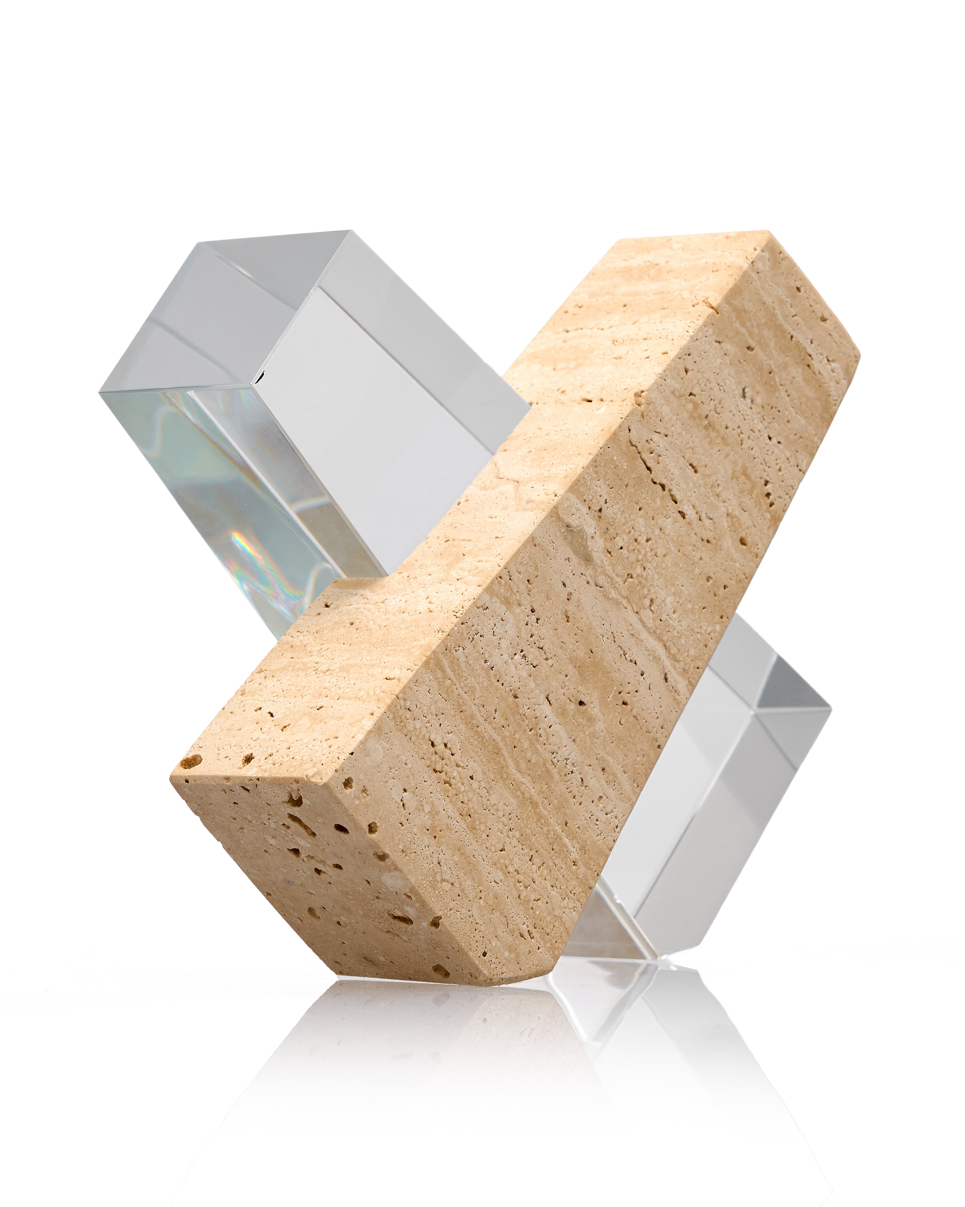 The Obelisk Balance Beige Stone Decor