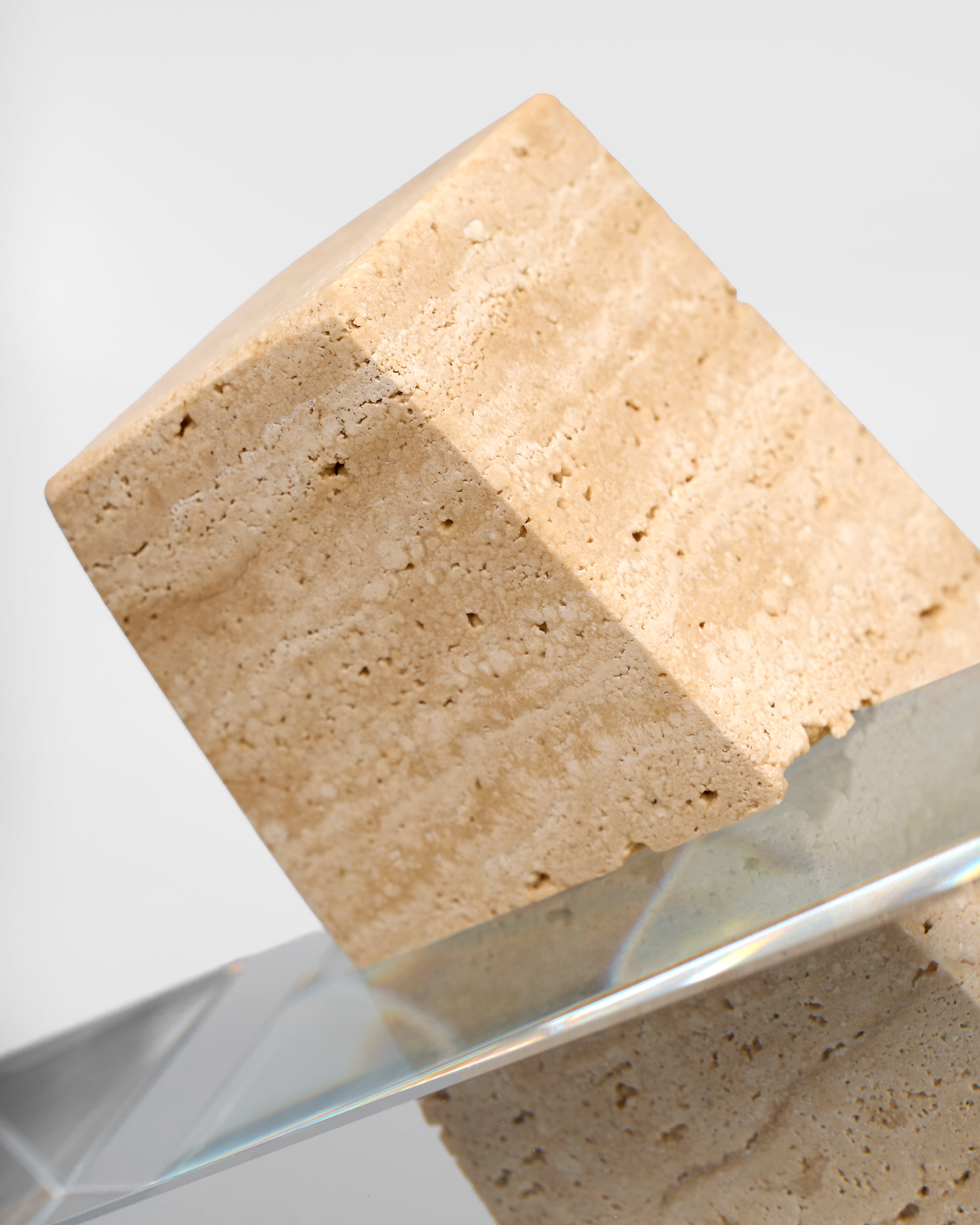 The Obelisk Balance Beige Stone Decor
