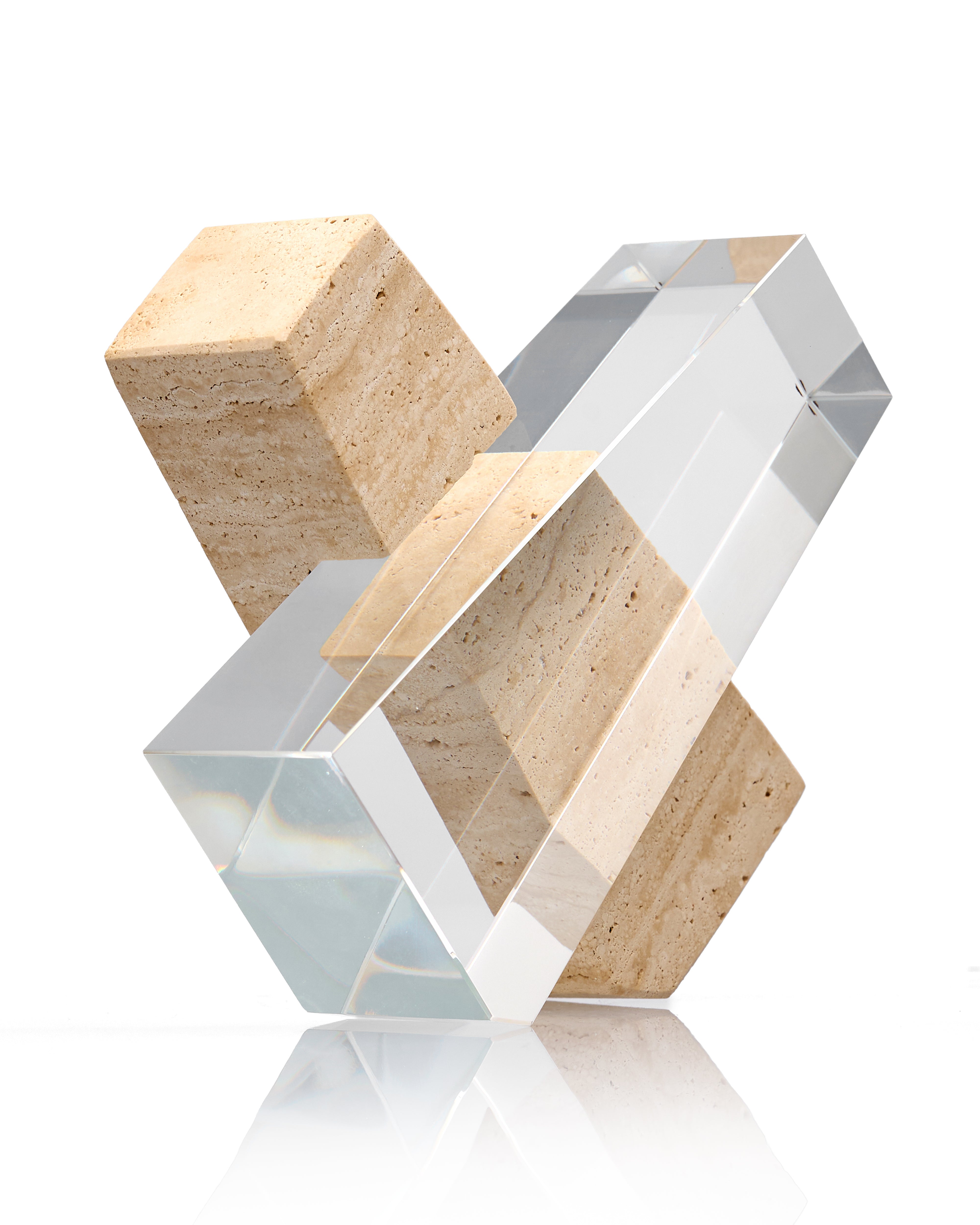 The Obelisk Balance Beige Stone Decor