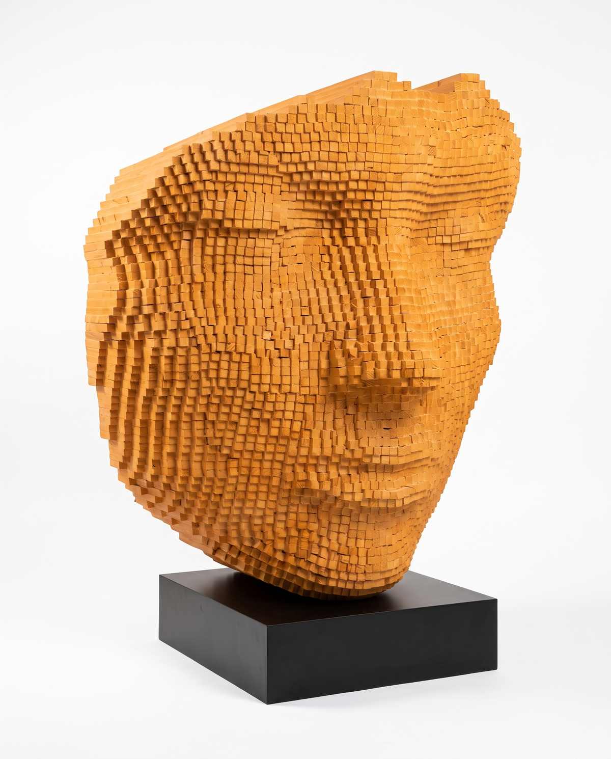 The Quiet Mind Wooden Face Sculpture Large
