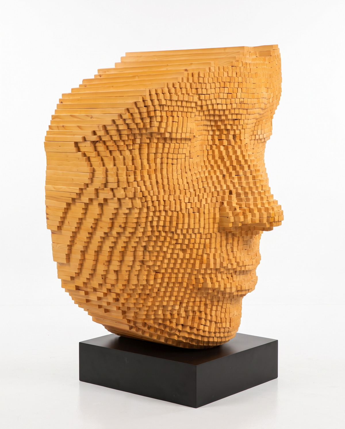 The Quiet Mind Wooden Face Sculpture Large