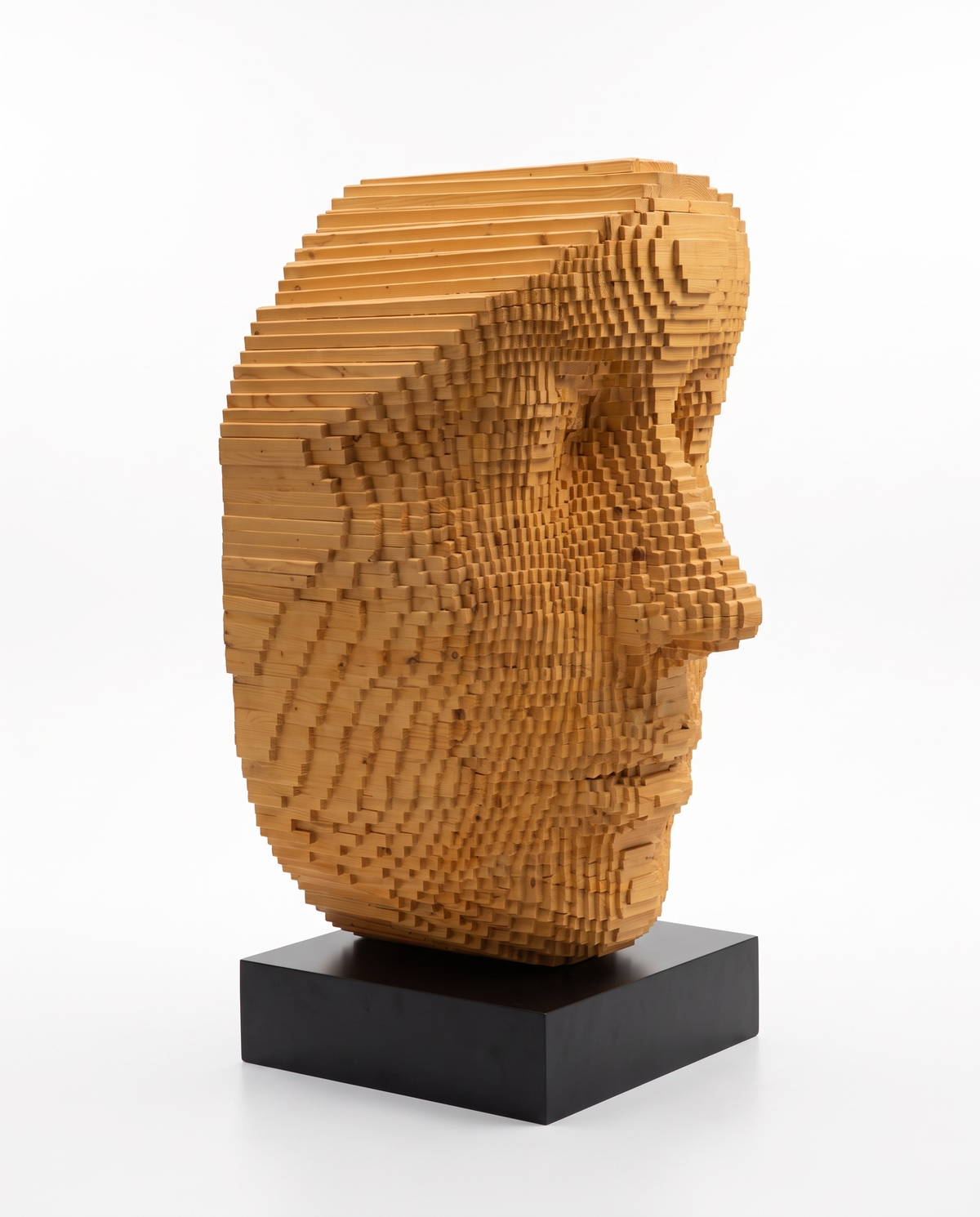 The Quiet Mind Wooden Face Sculpture Large