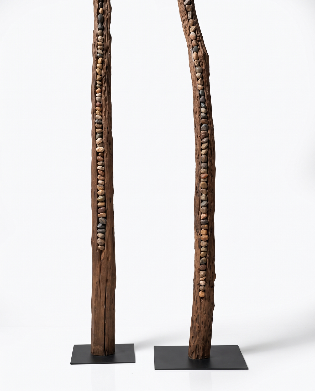 The Sylvan Pillars - Modern Wooden Sculpture