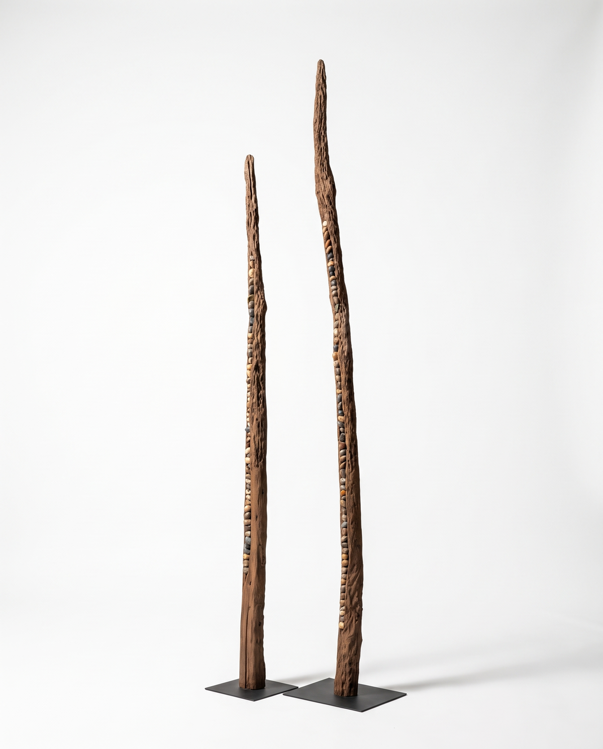 The Sylvan Pillars - Modern Wooden Sculpture