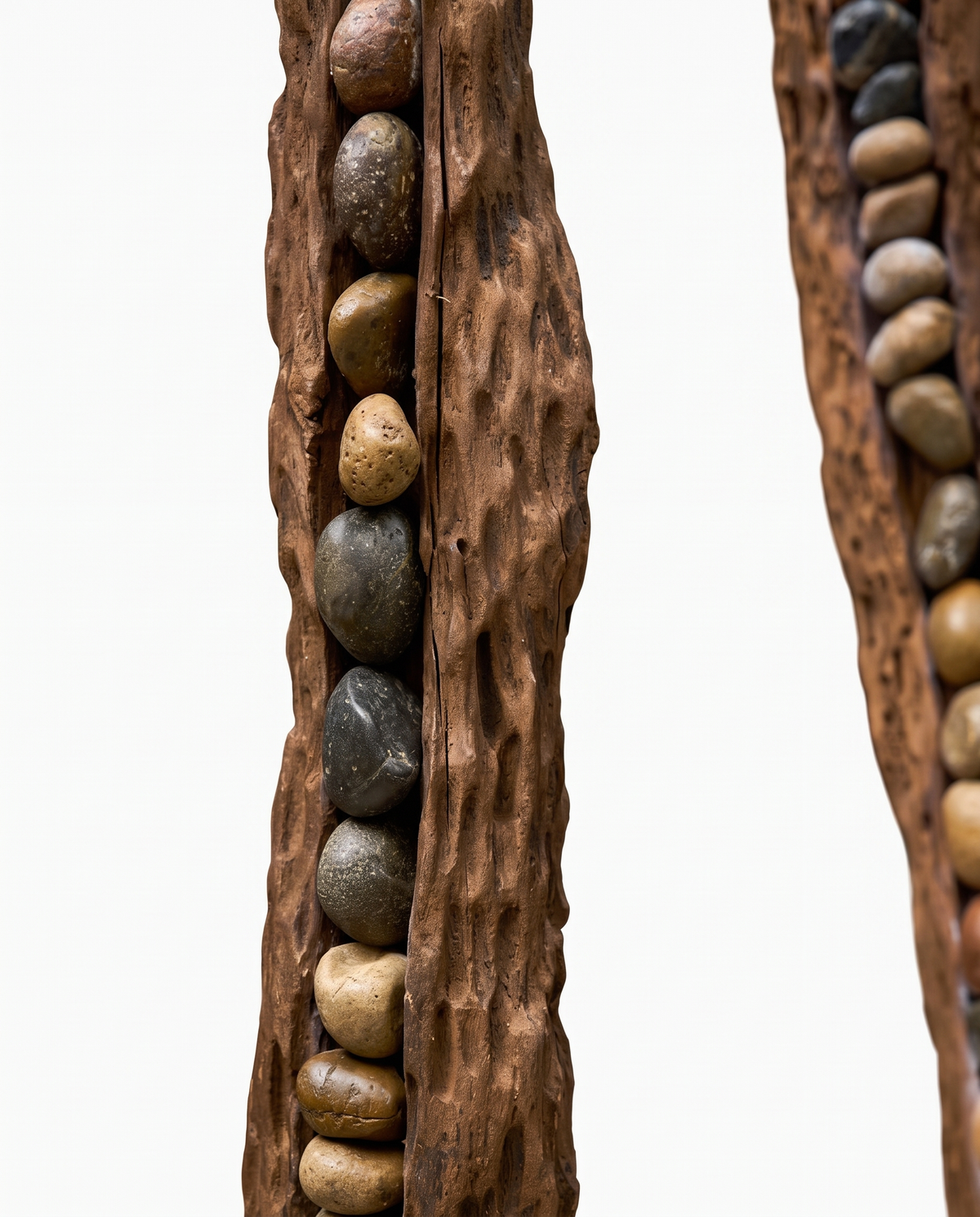 The Sylvan Pillars - Modern Wooden Sculpture