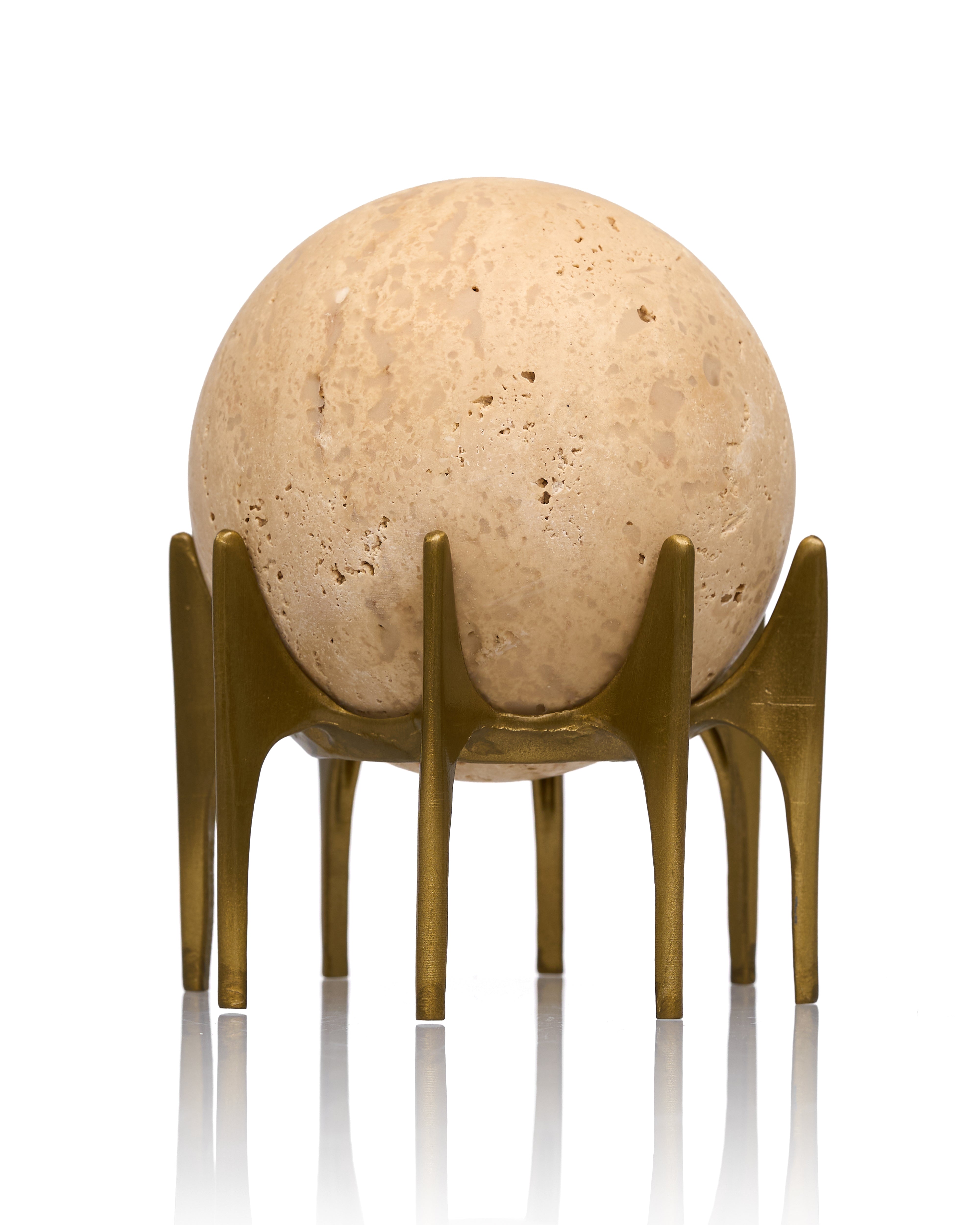 Travertine Sphere Totems